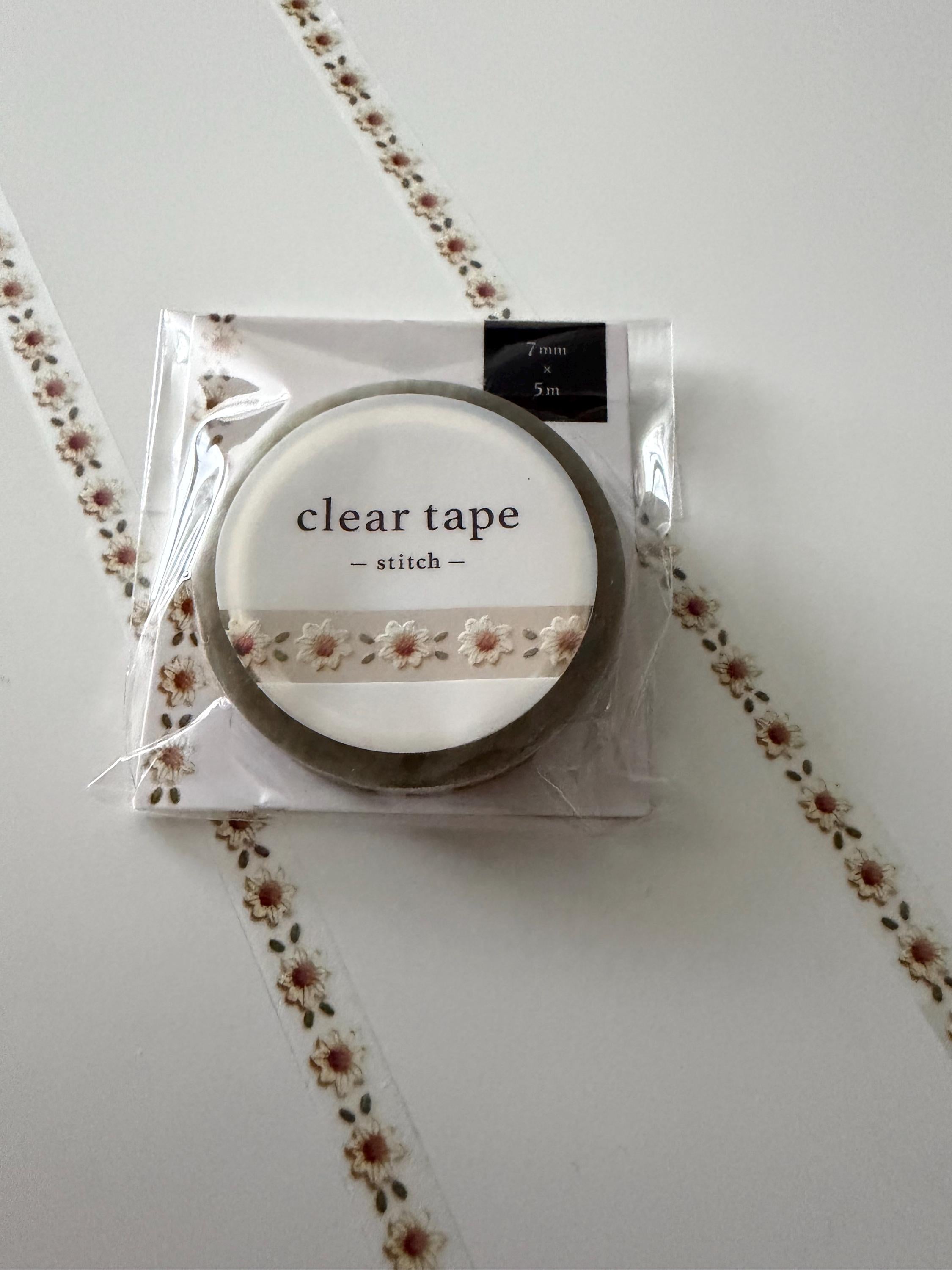 Daisy Flowers Clear Washi Tape MIND WAVE JAPAN