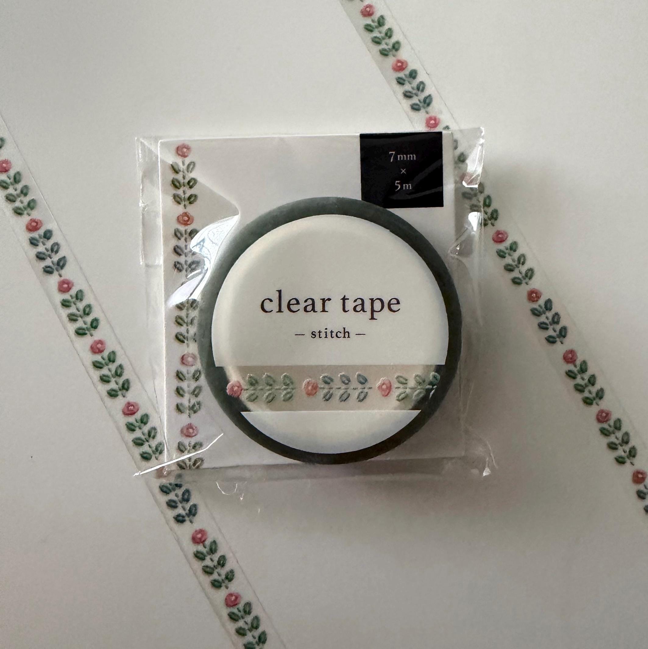 Stitch Flowers Clear Washi Tape MIND WAVE JAPAN
