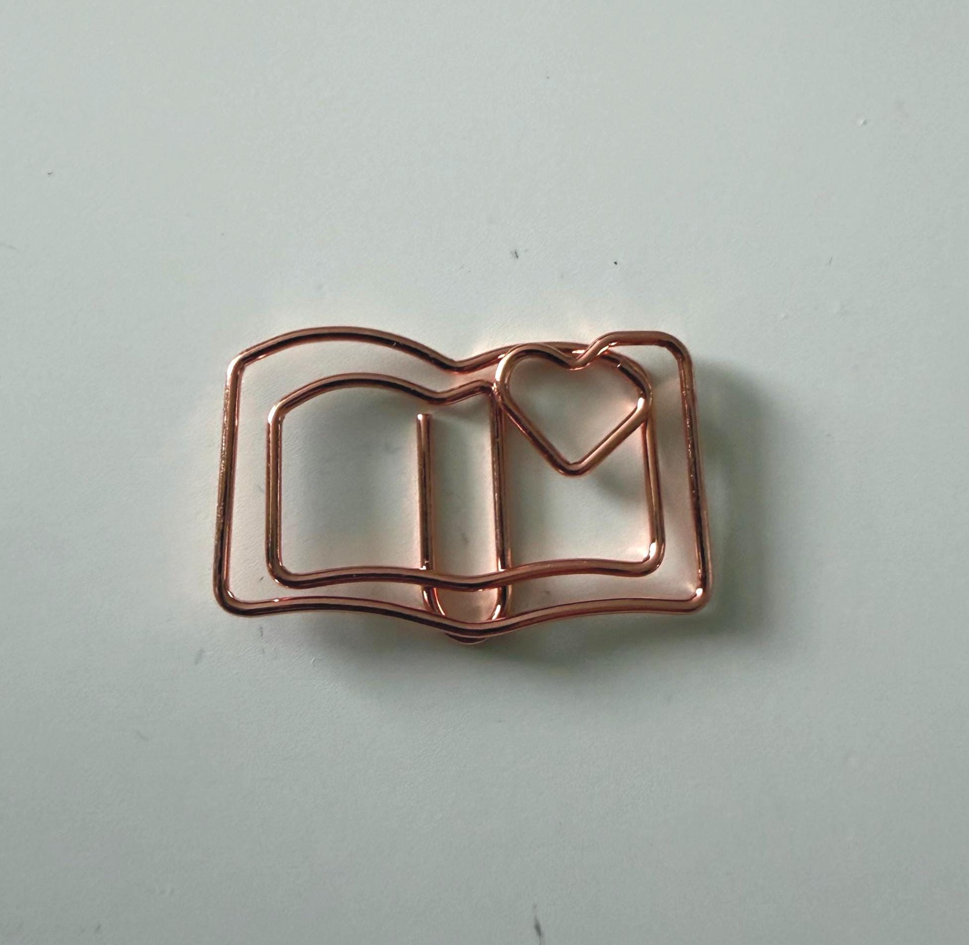 Rose Gold Book Style Paper Clips