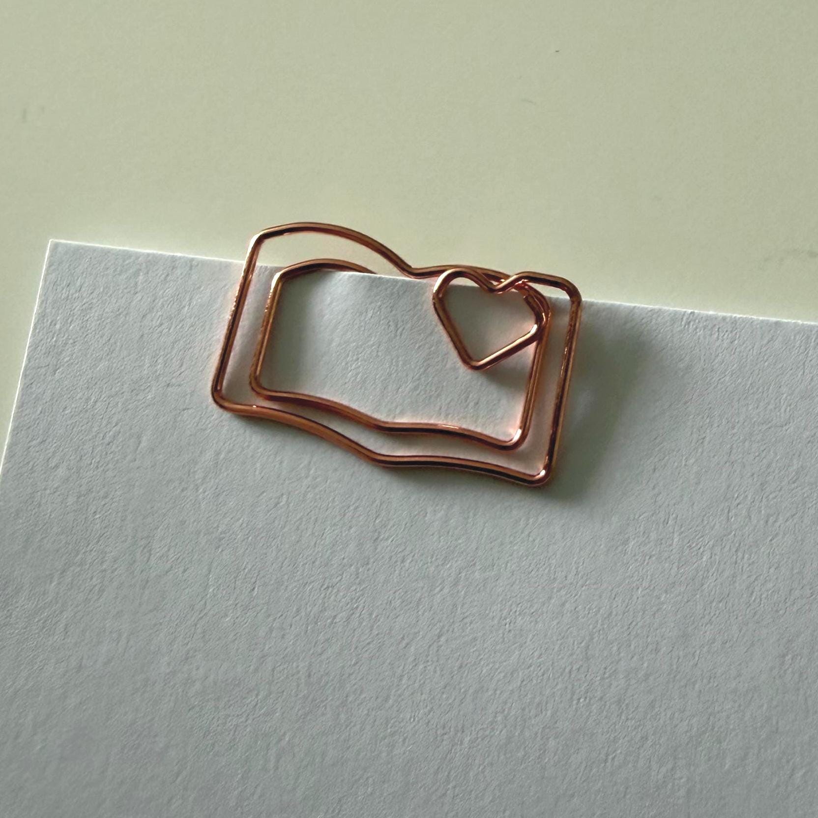 Rose Gold Book Style Paper Clips
