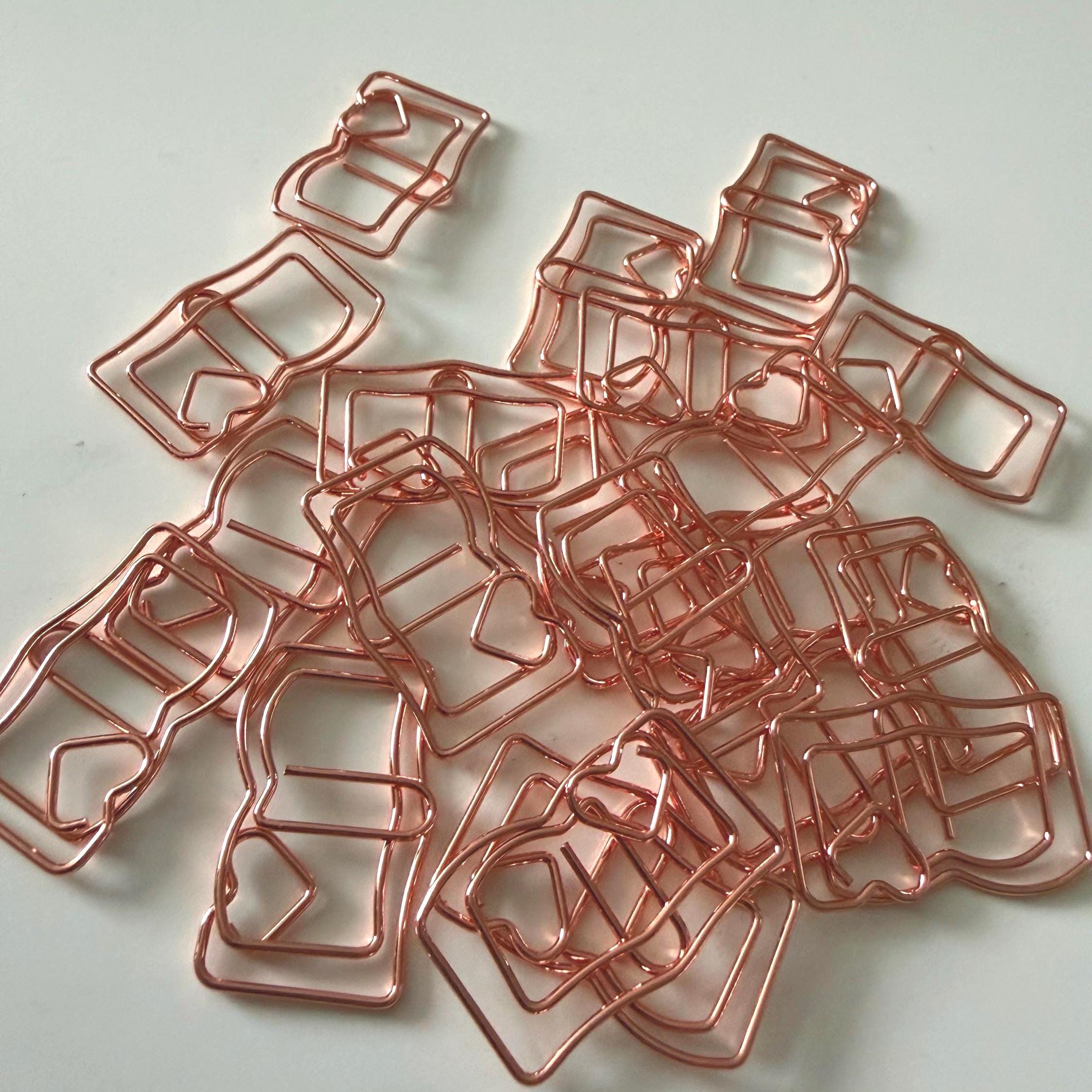 Rose Gold Book Style Paper Clips
