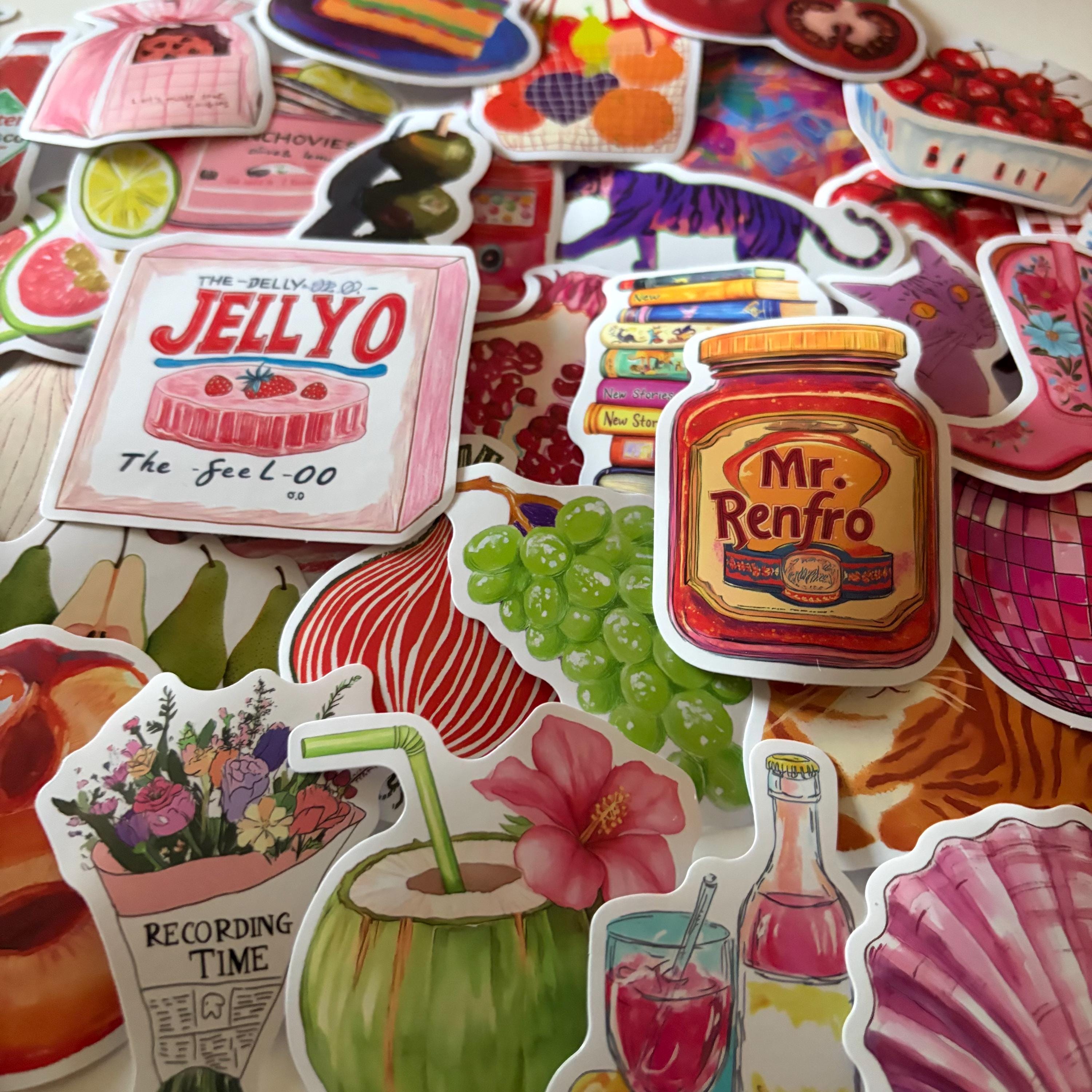 Summer Retro Red Stickers