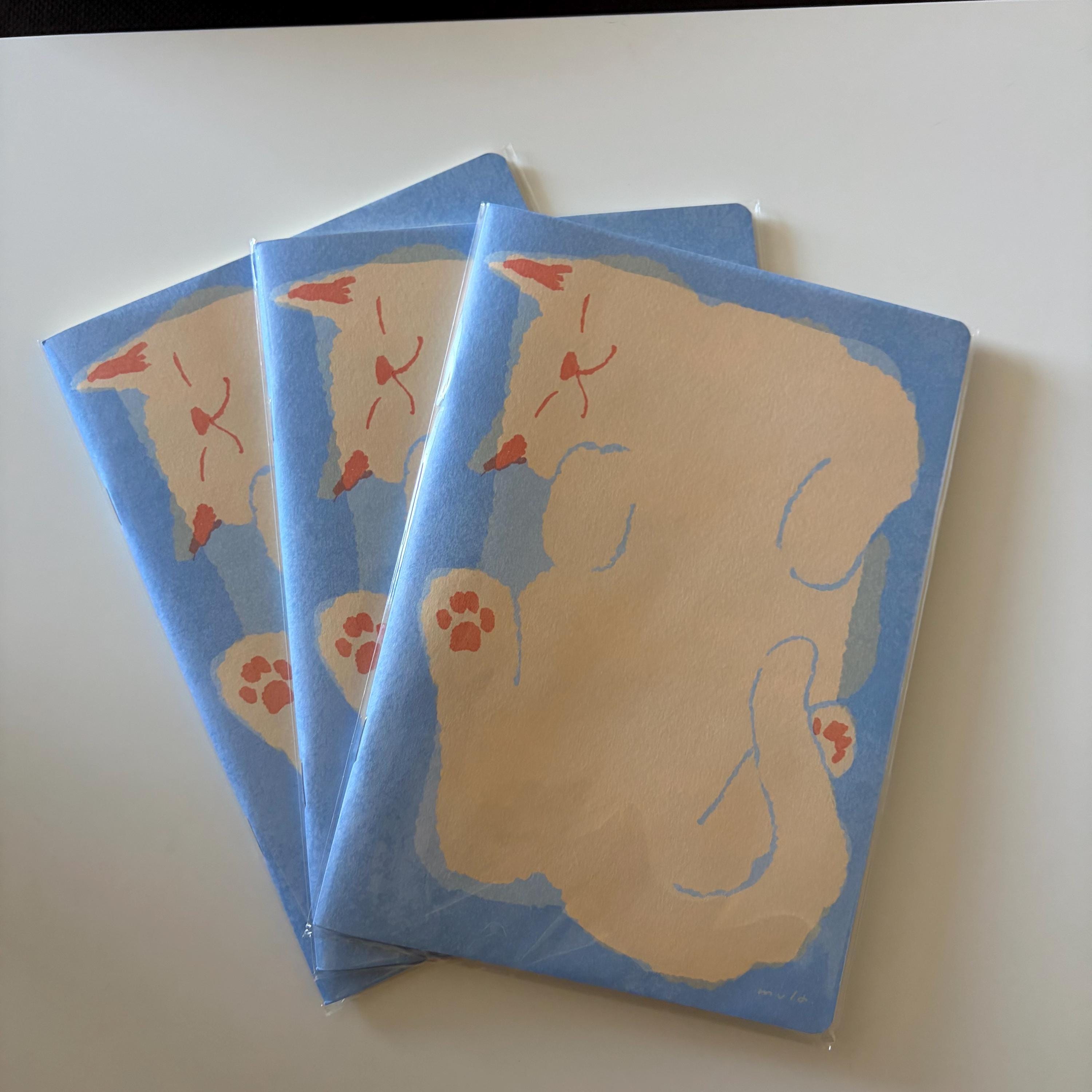 A5 Grid Cat Notebook RYURYU Note