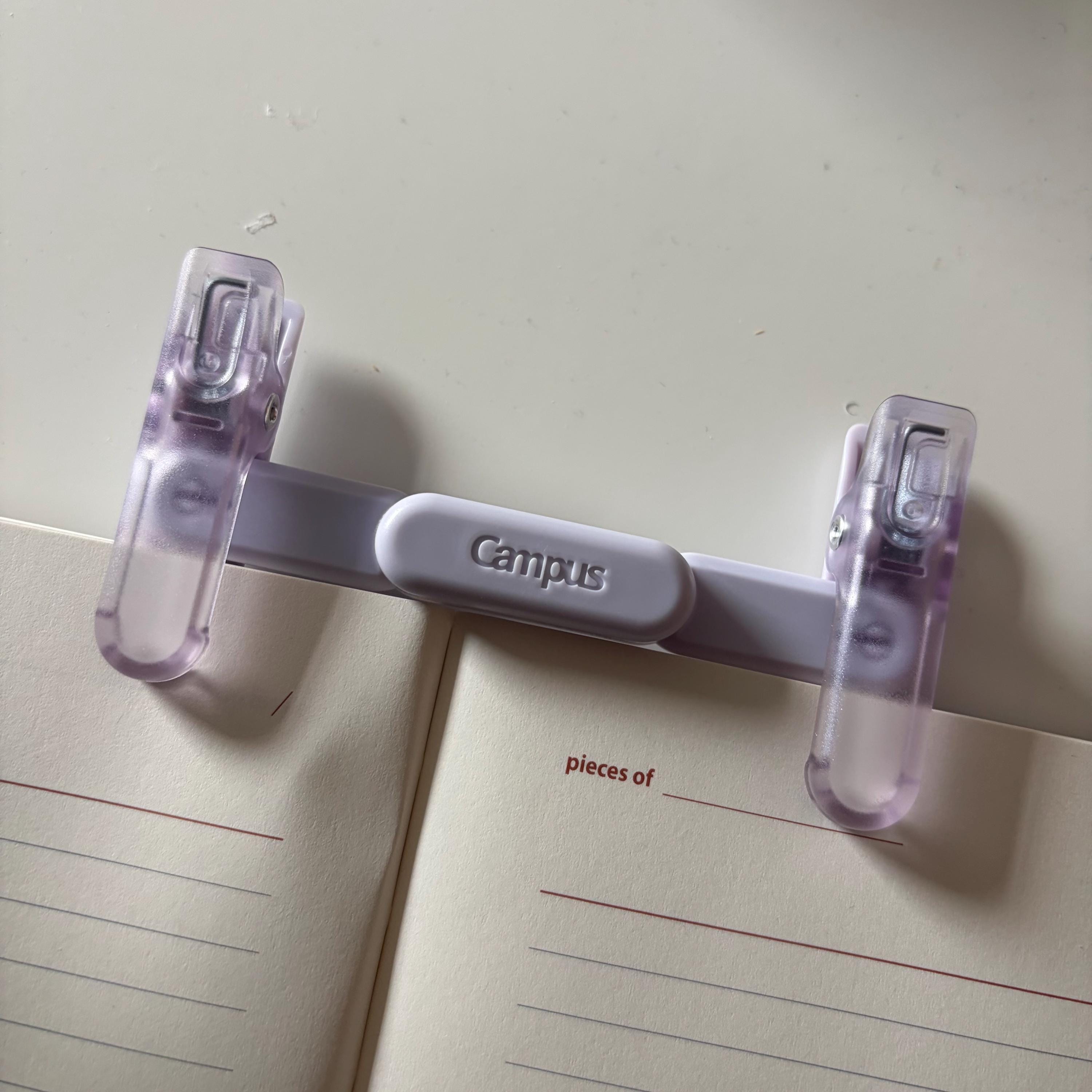 Campus Compact Portable Book Clip Purple