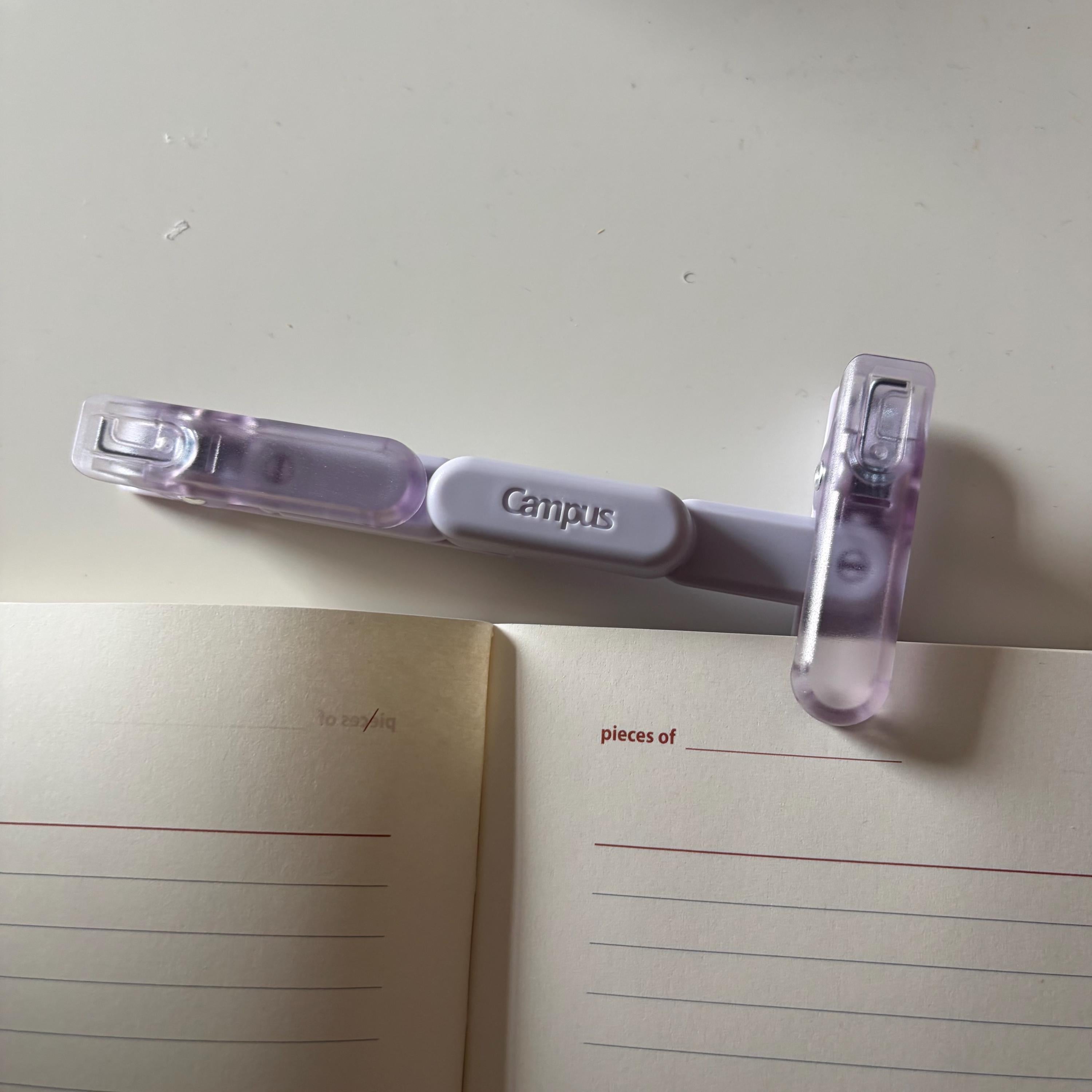 Campus Compact Portable Book Clip Purple