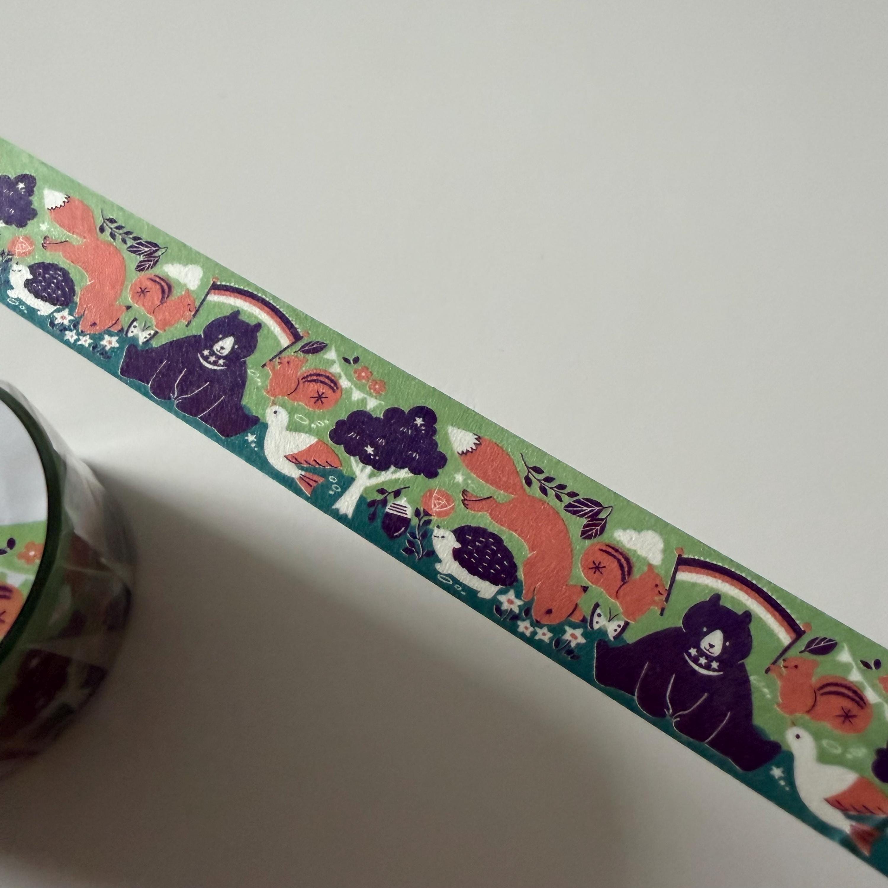 Kodomo No Kao Bear Forest Camping Washi Tape