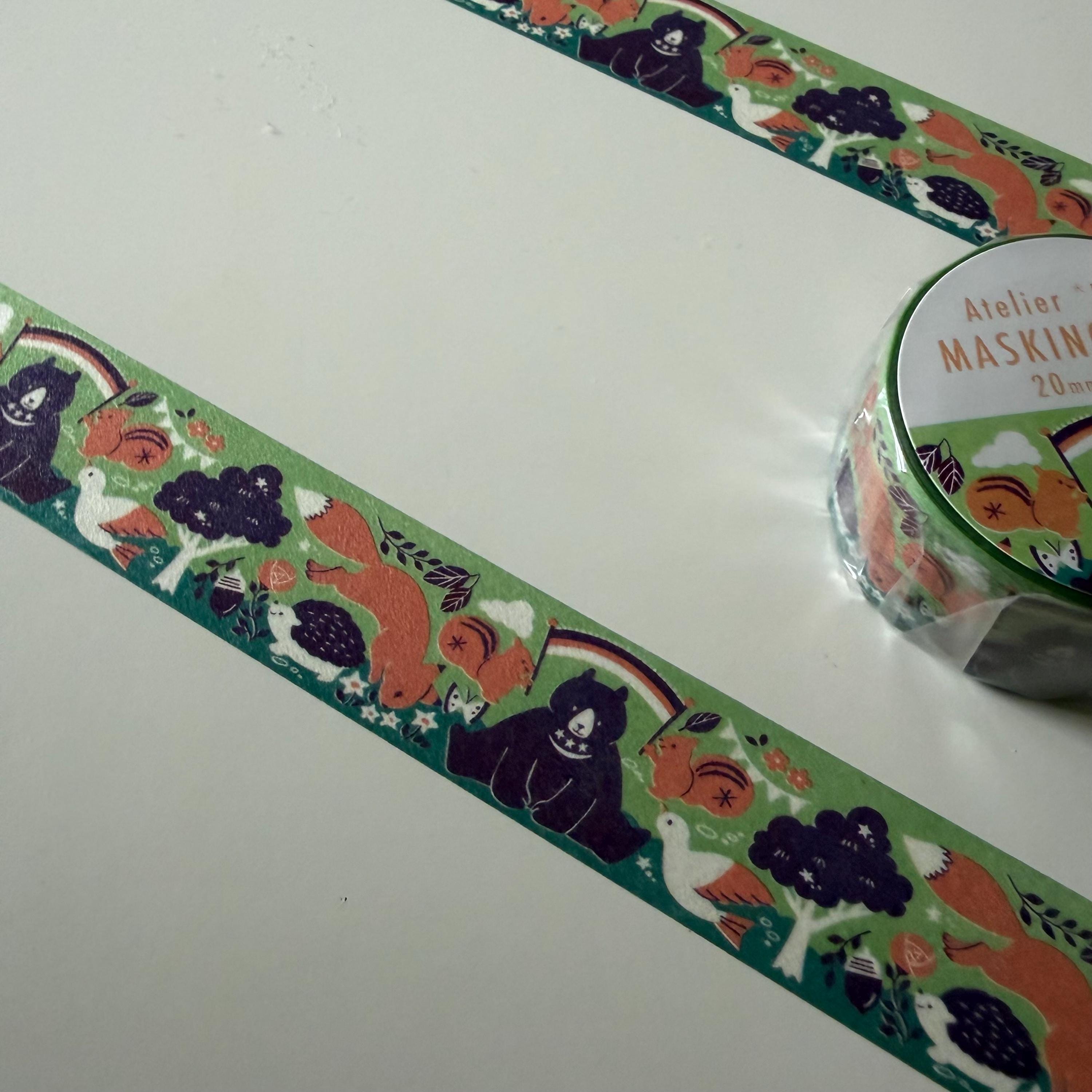 Kodomo No Kao Bear Forest Camping Washi Tape