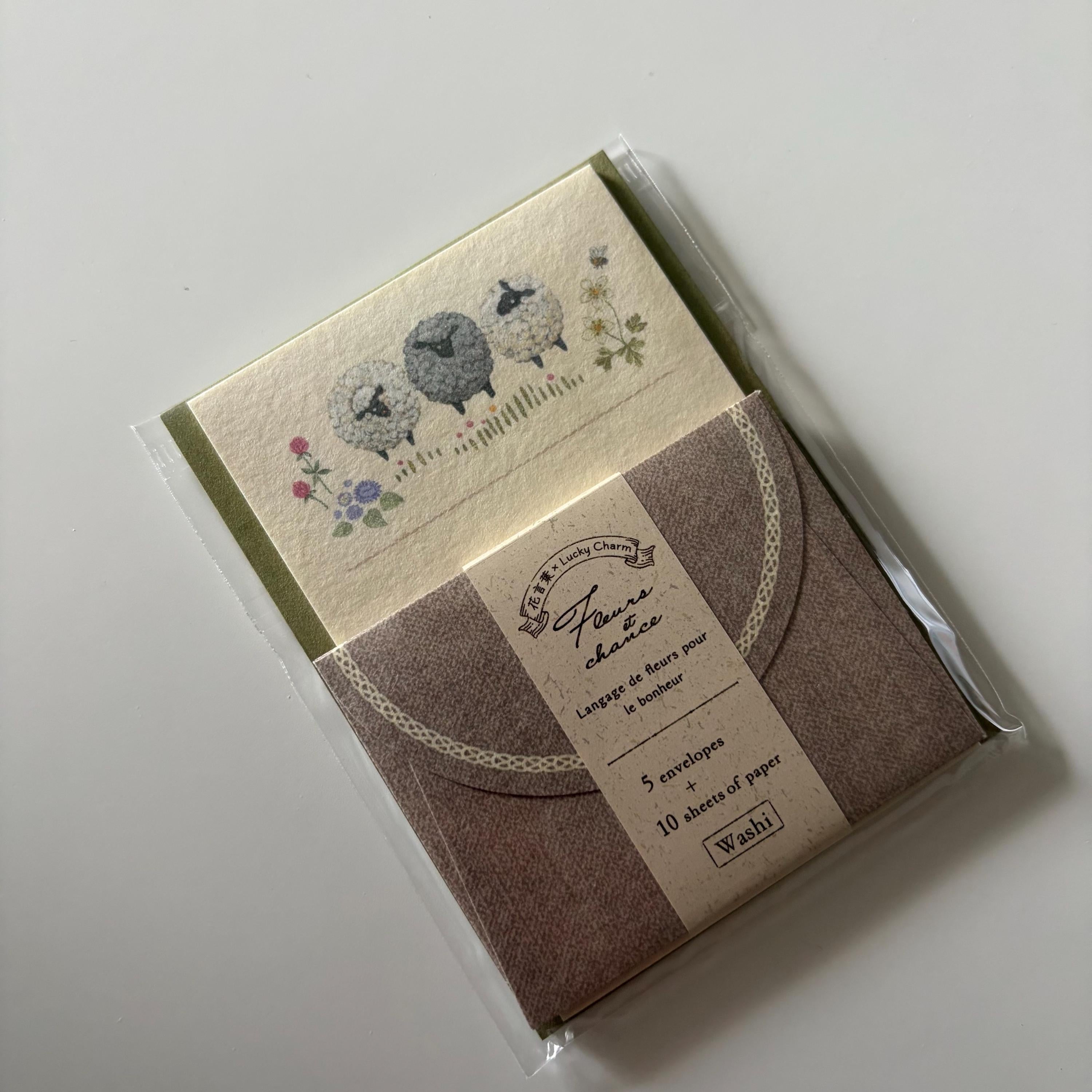 Fleurs et chance Mini Japanese Letter Writing Set