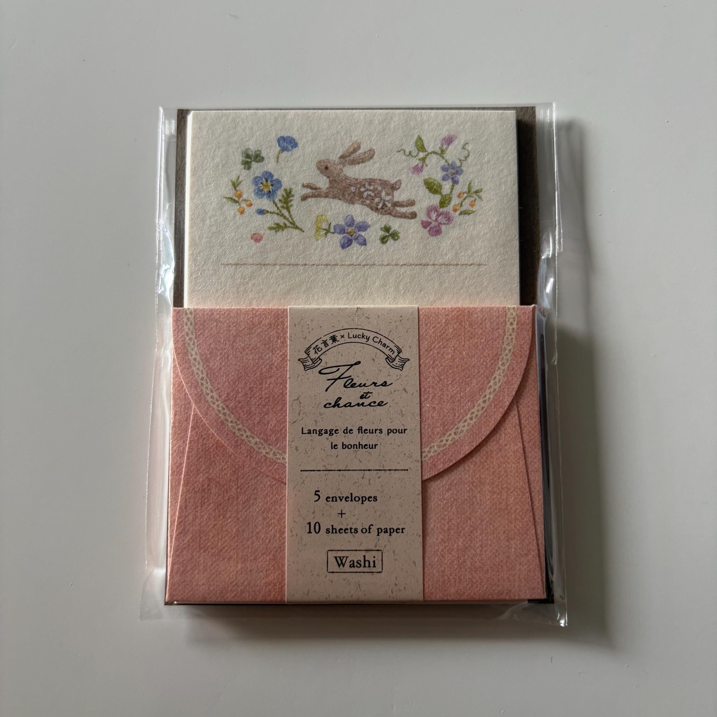 Fleurs et chance Mini Japanese Letter Writing Set