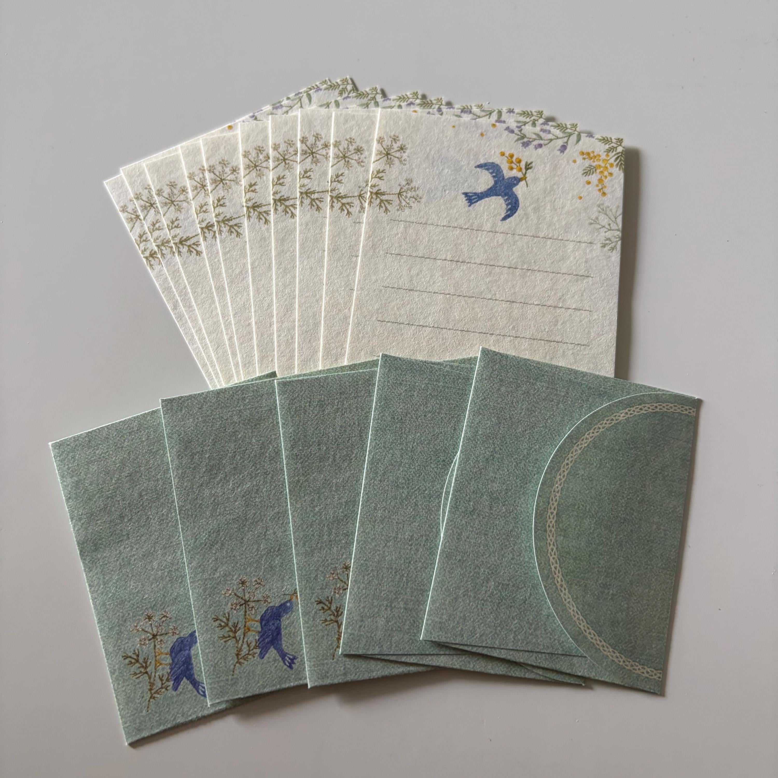 Fleurs et chance - Mini Japanese Letter Writing Set