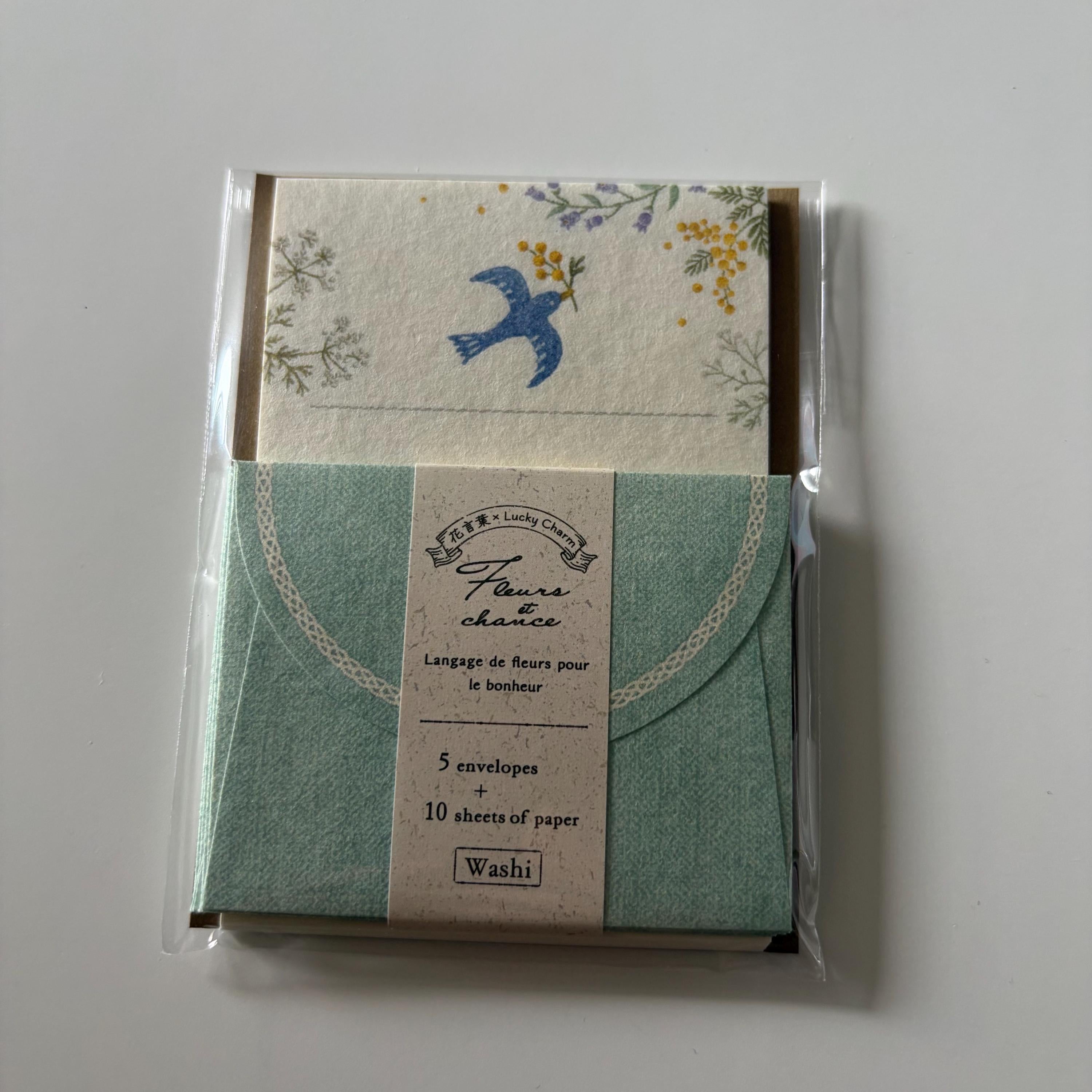 Fleurs et chance - Mini Japanese Letter Writing Set