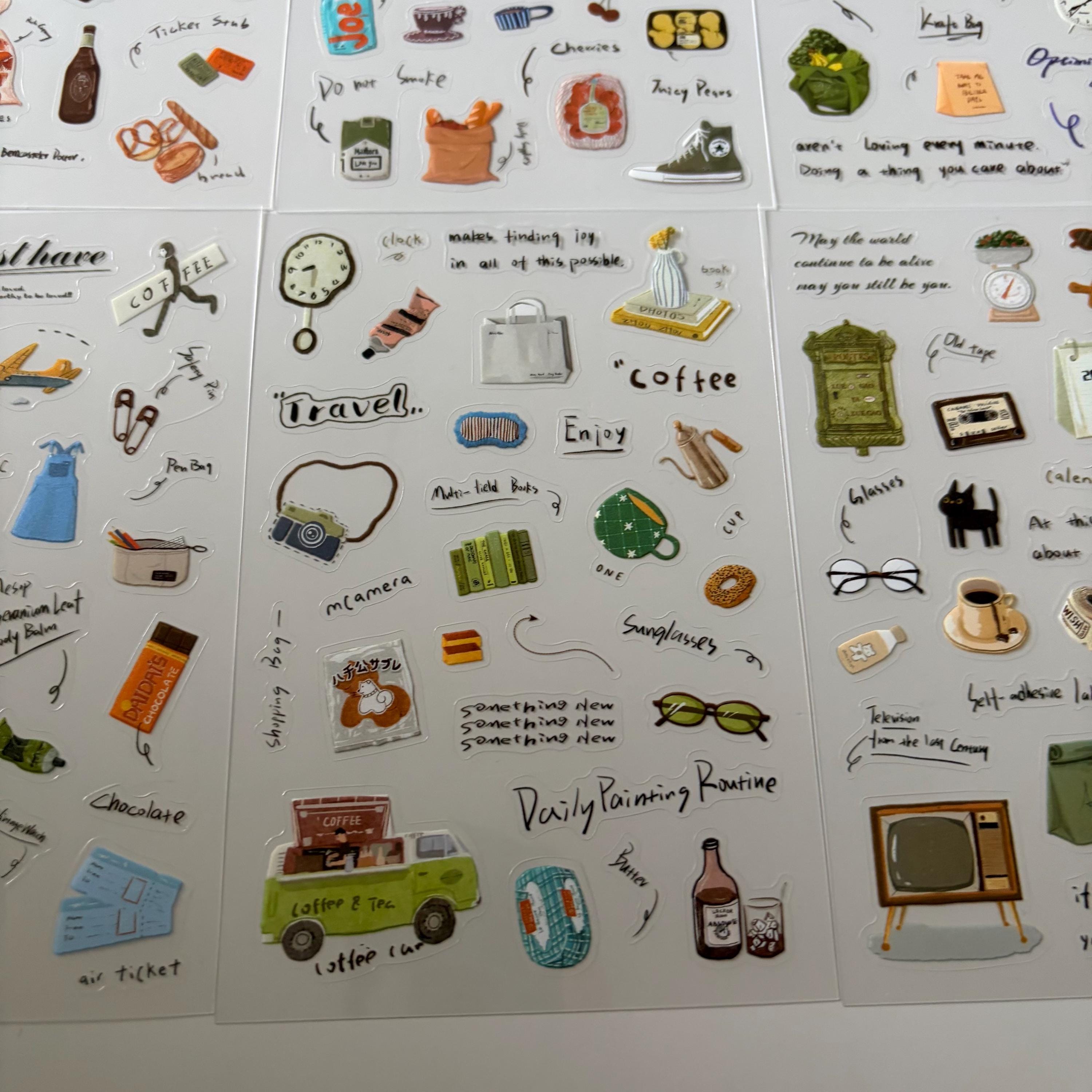 Travel Coffee Sticker Sheet