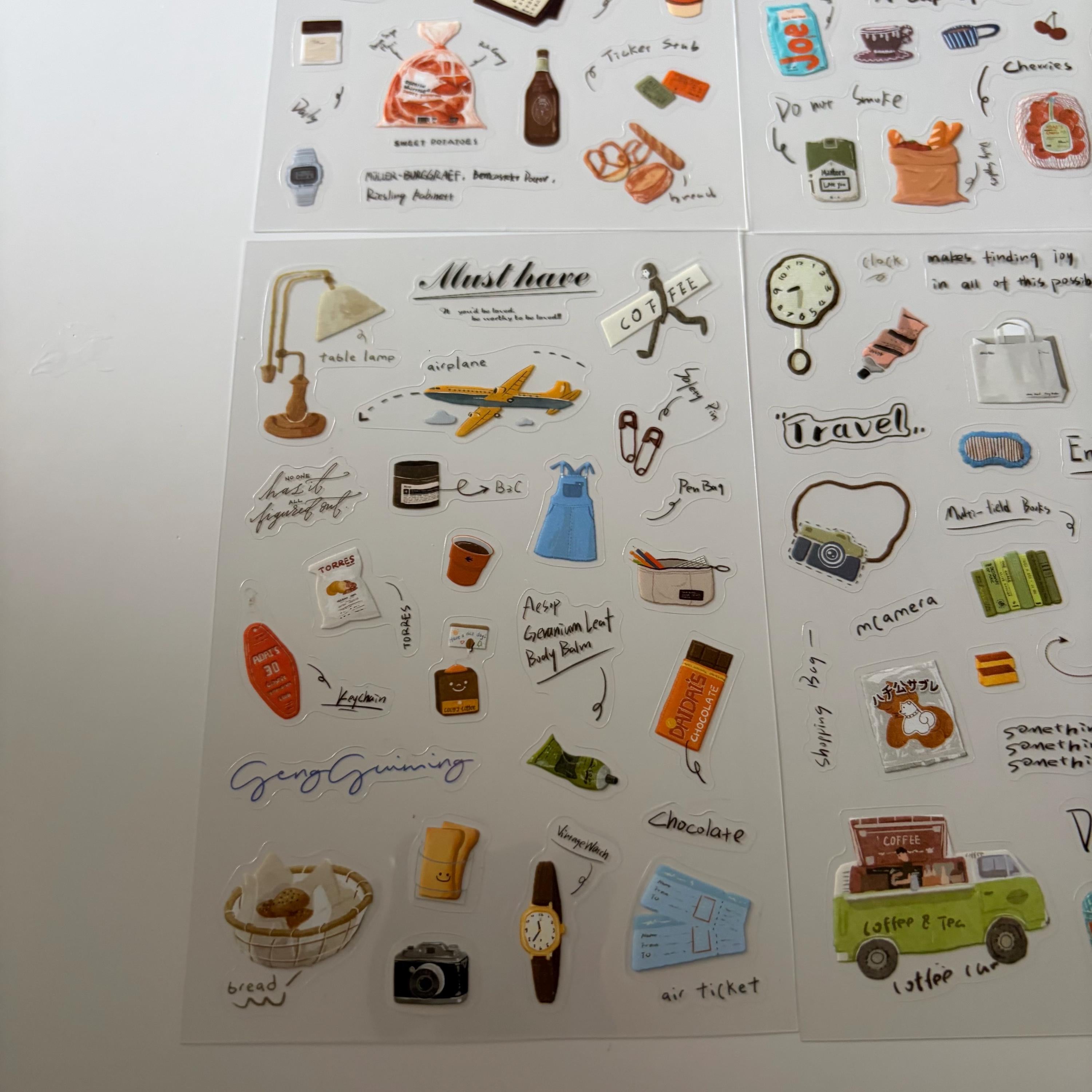 Travel Coffee Sticker Sheet