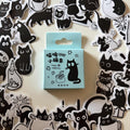 Monochrome Cats Retro Stickers