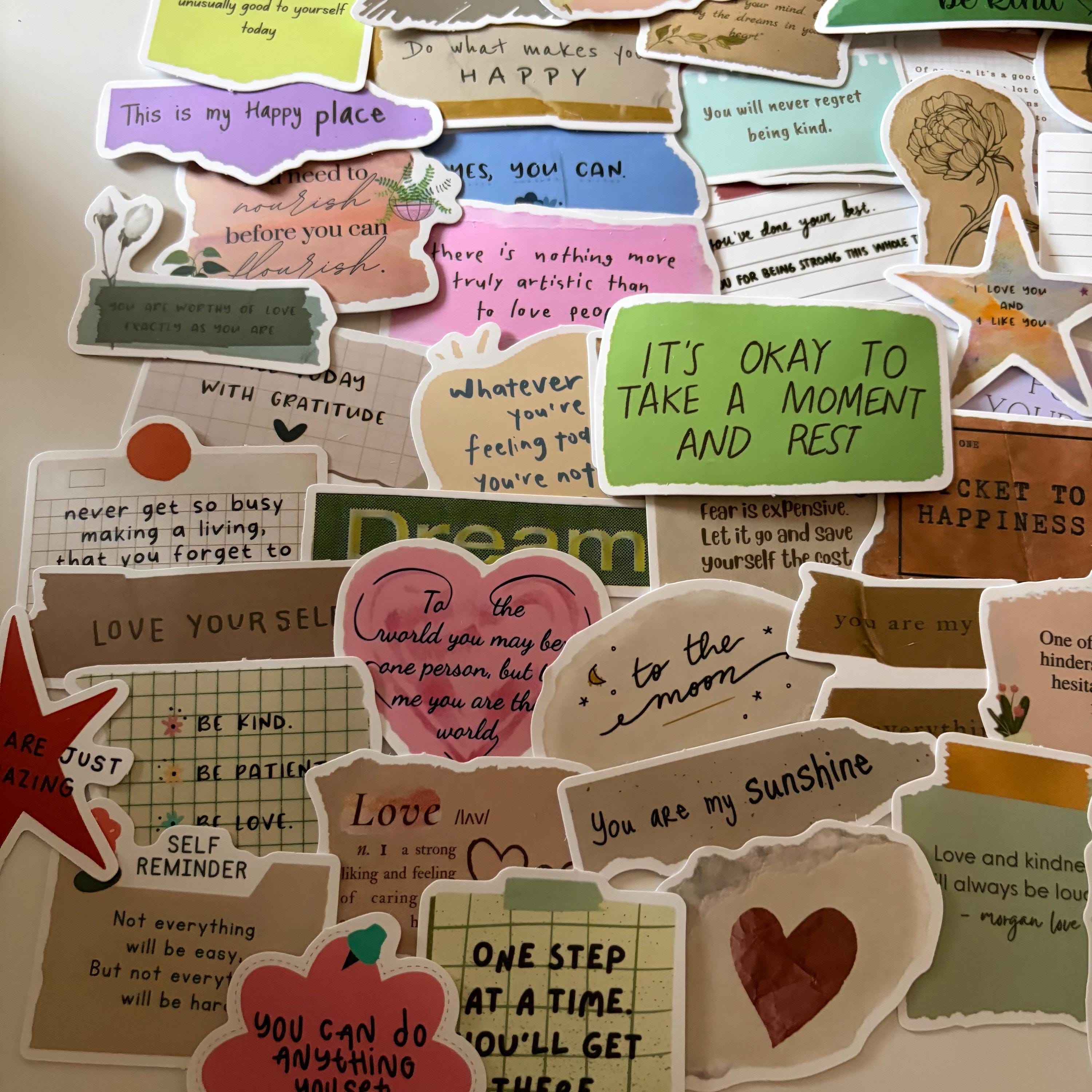 Self Care Quote Stickers