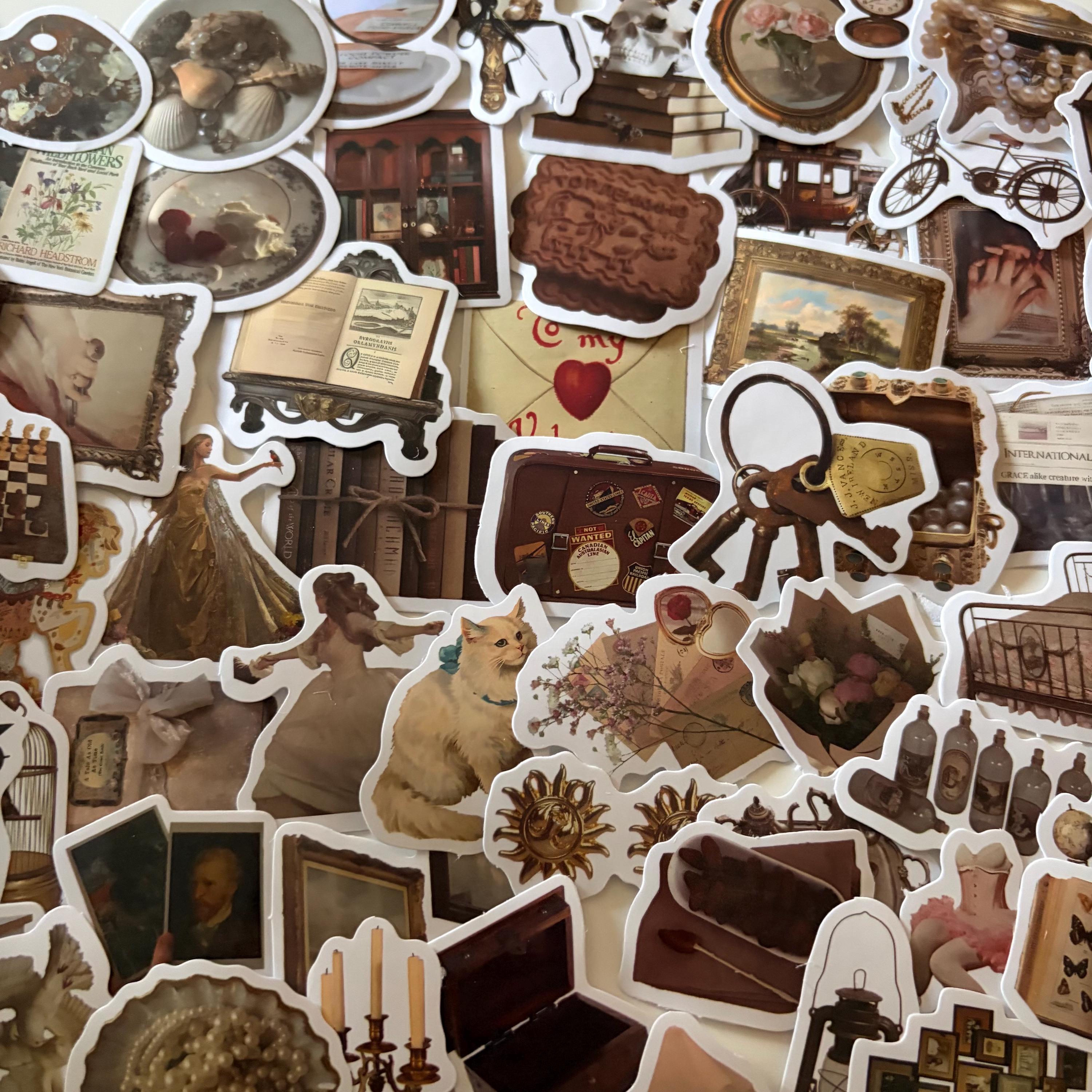 Autumn Dark Academia Vintage Stickers