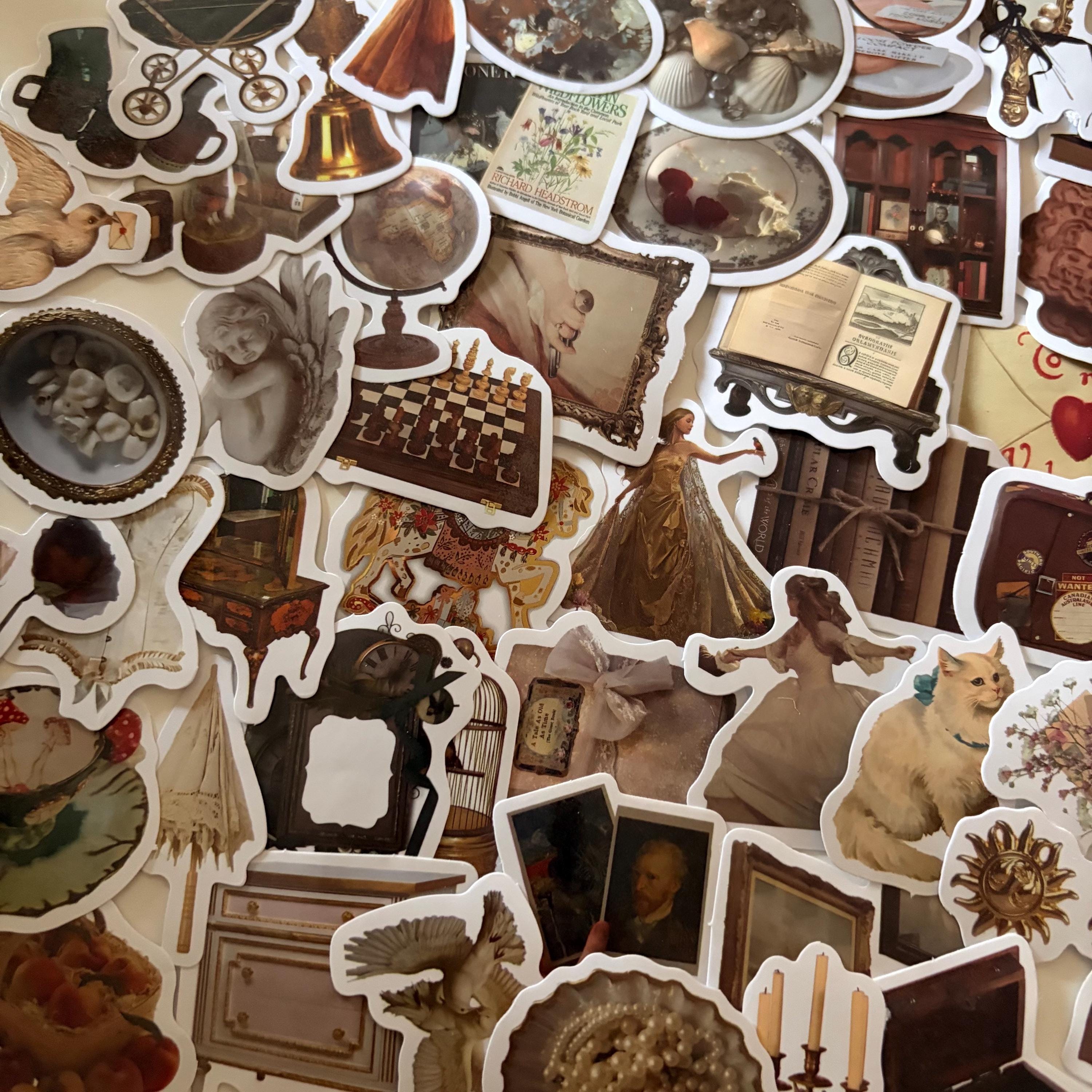 Autumn Dark Academia Vintage Stickers