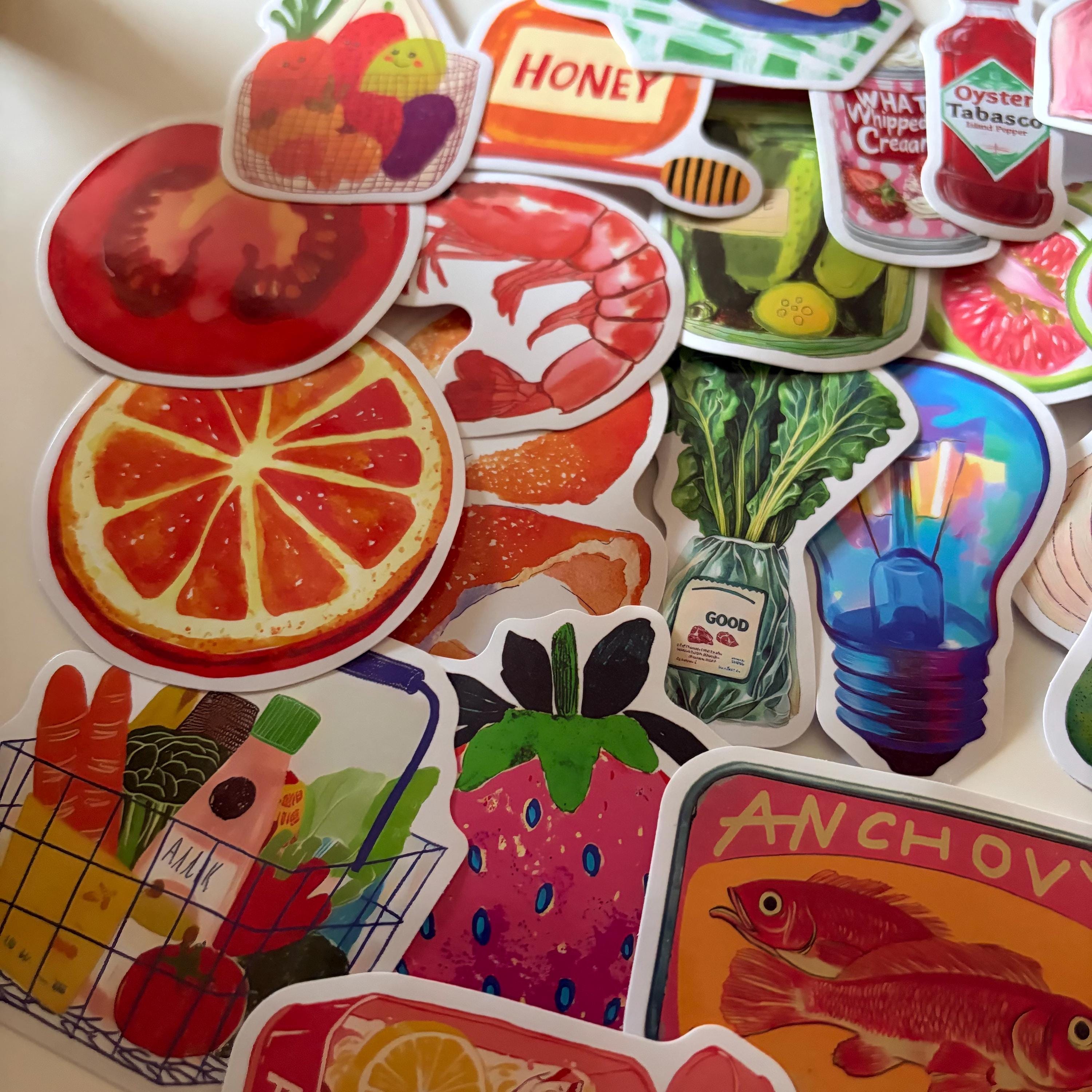 Summer Retro Red Stickers