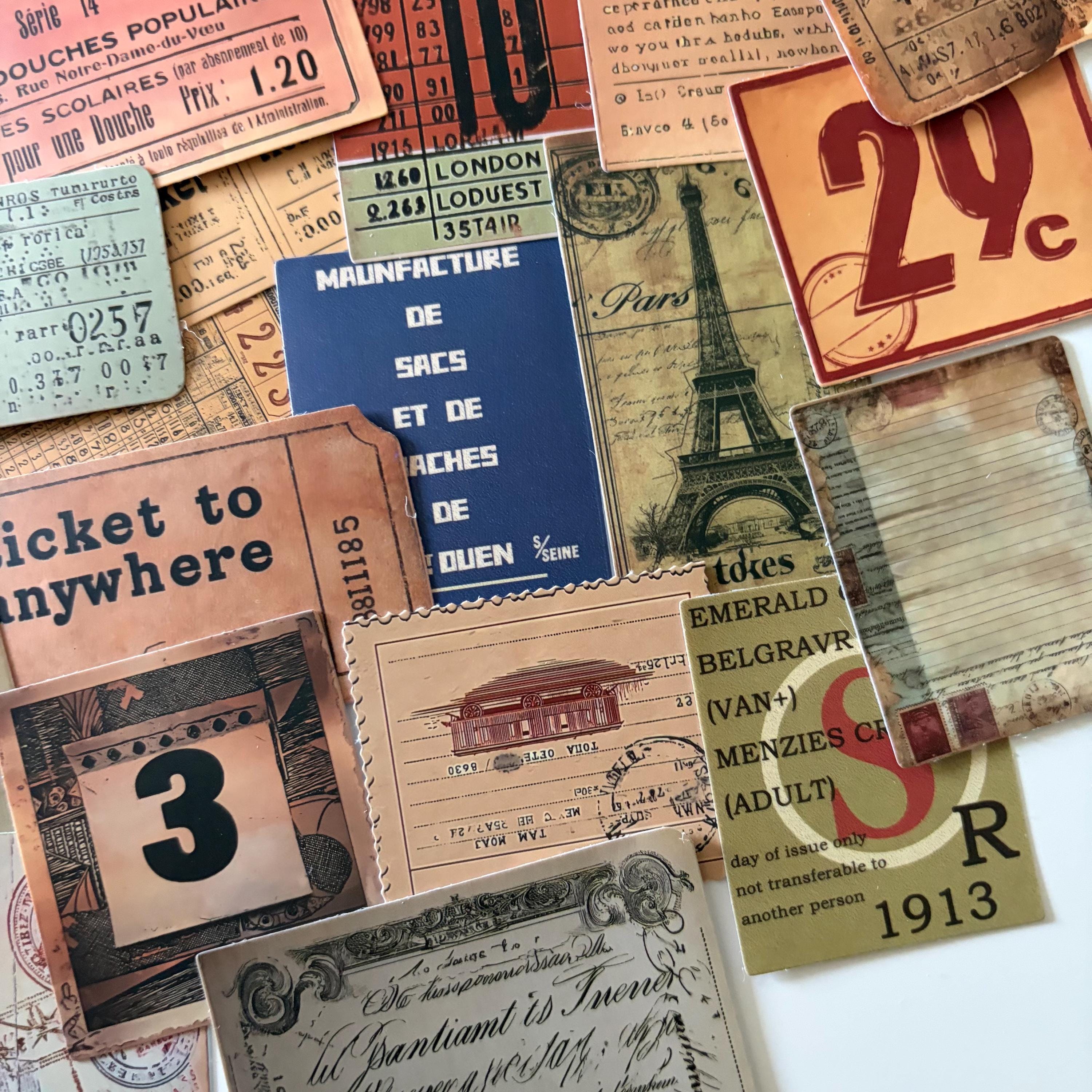 Vintage Style Ticket Stickers