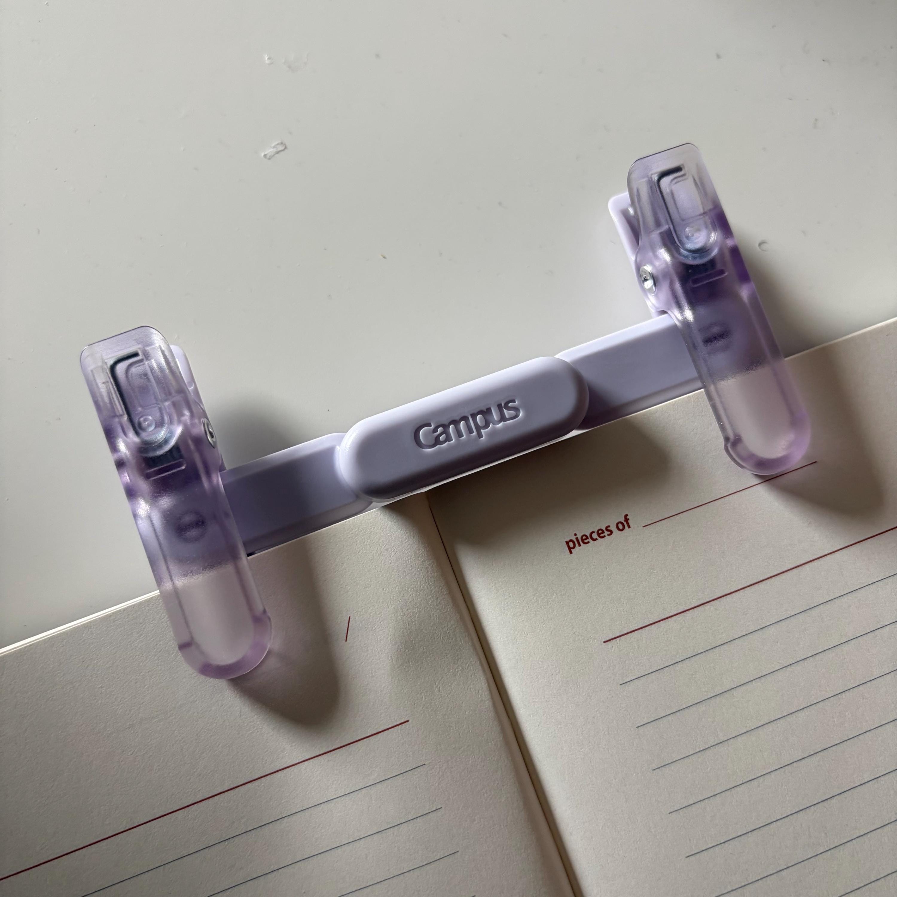 Campus Compact Portable Book Clip Purple
