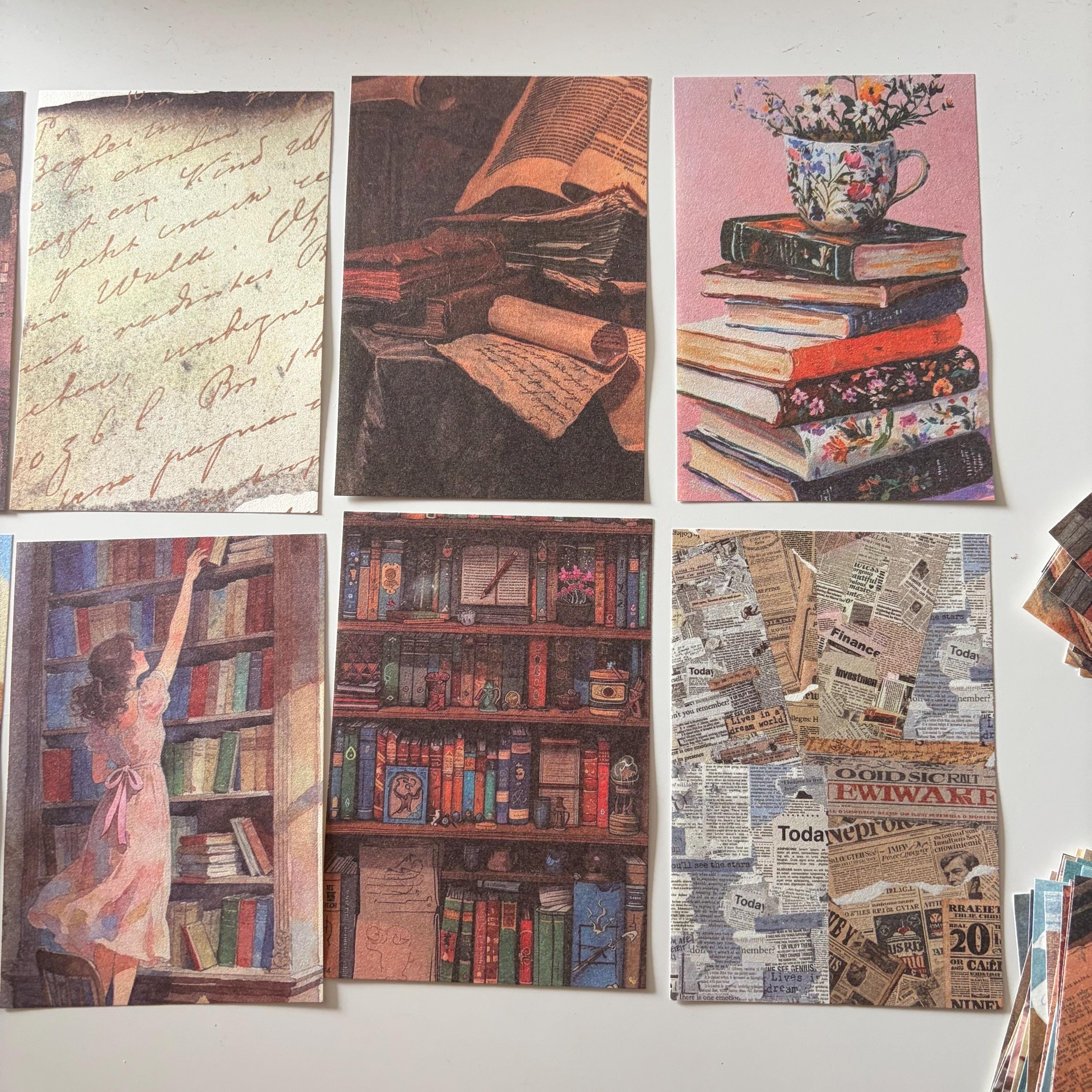 100pcs Brown Academia Reading Ephemera