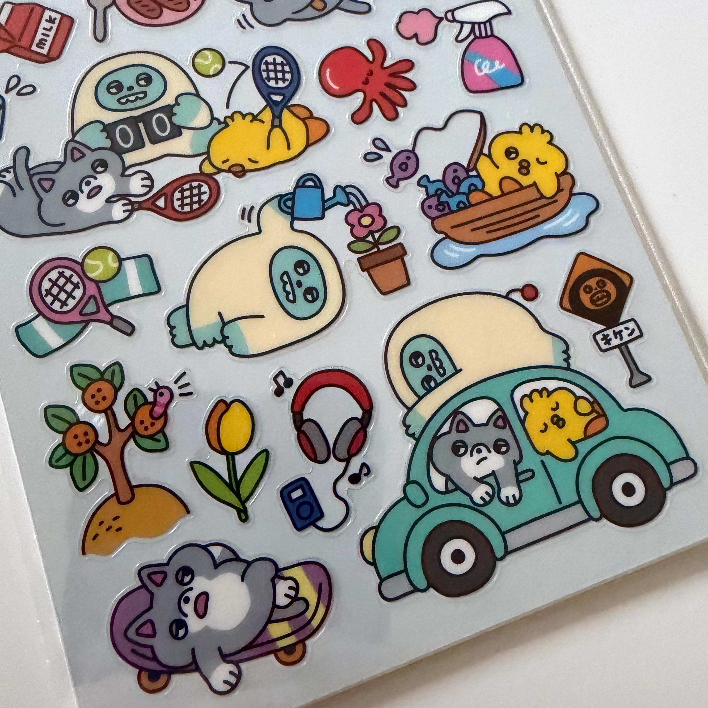 Pump Town Funny Sticker Sheet | MINDWAVE Japan