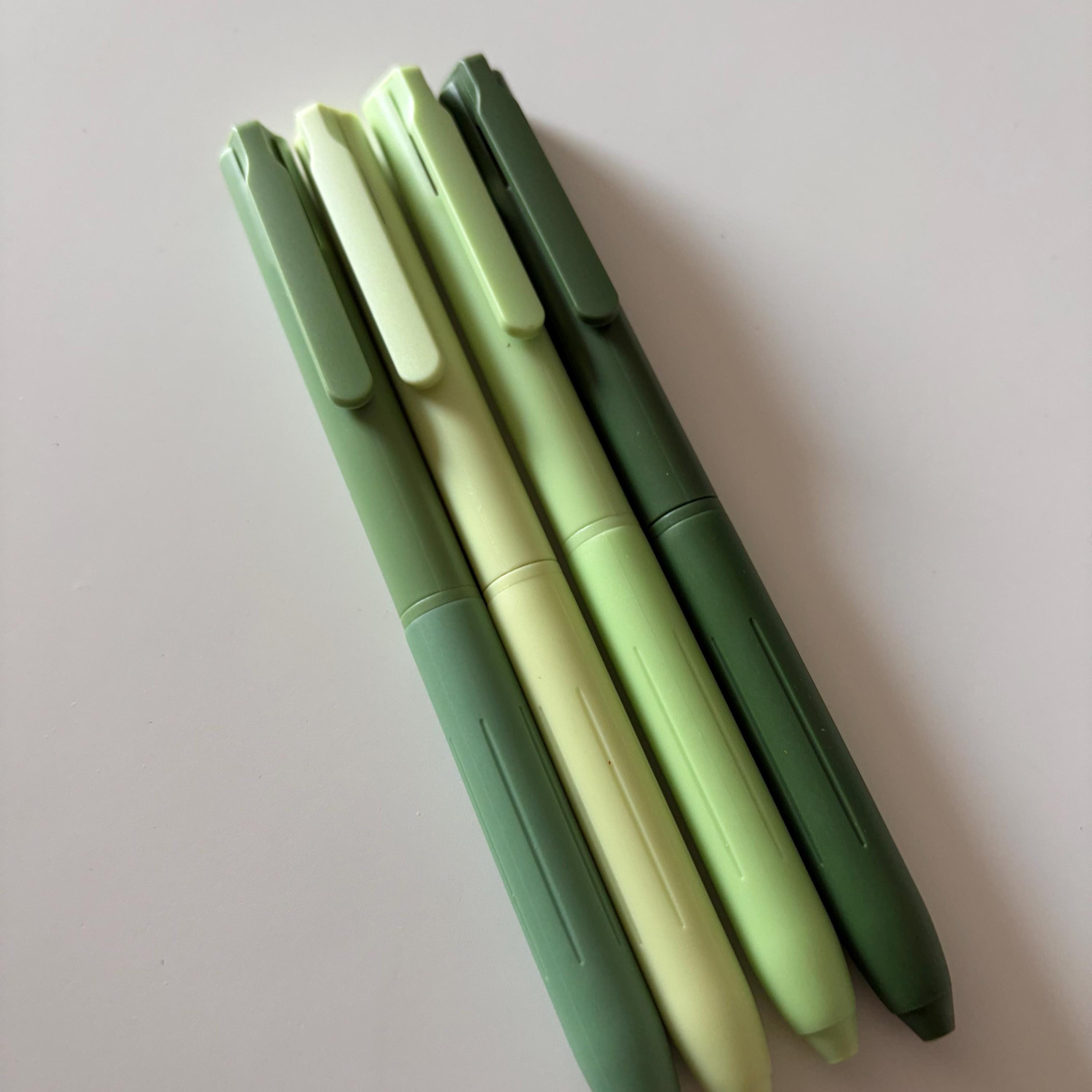 Set of 4 Matcha Green Pens Black Ink