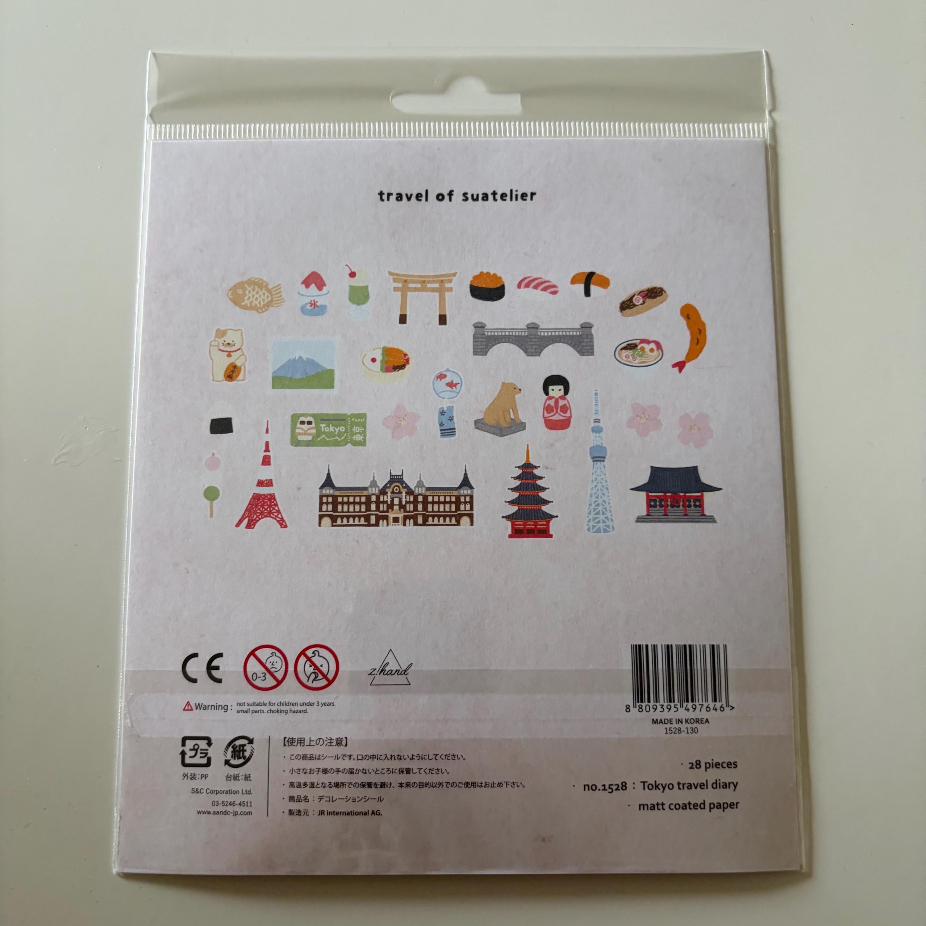Travel of Suatelier - Tokyo Travel Diary Stickers