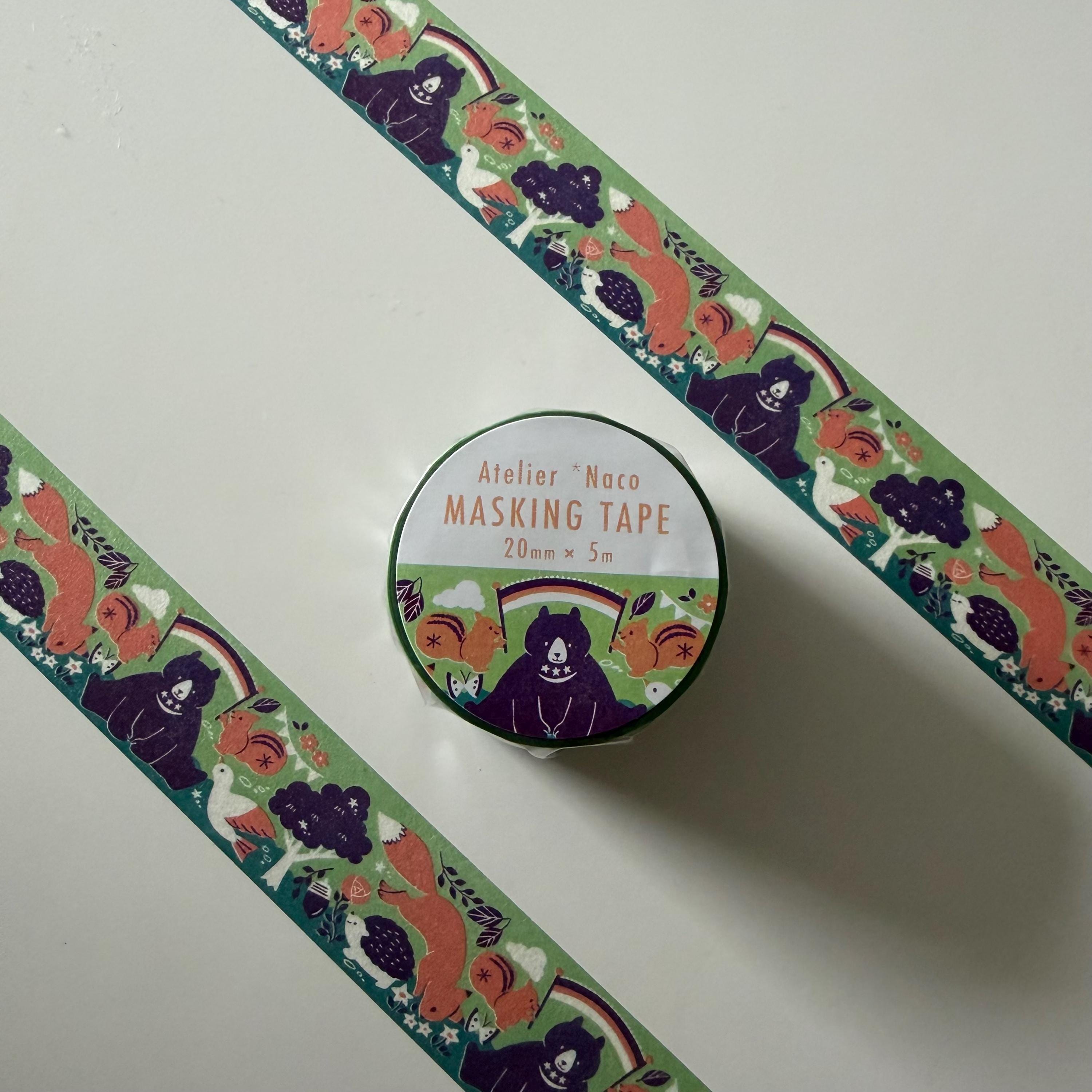 Kodomo No Kao Bear Forest Camping Washi Tape