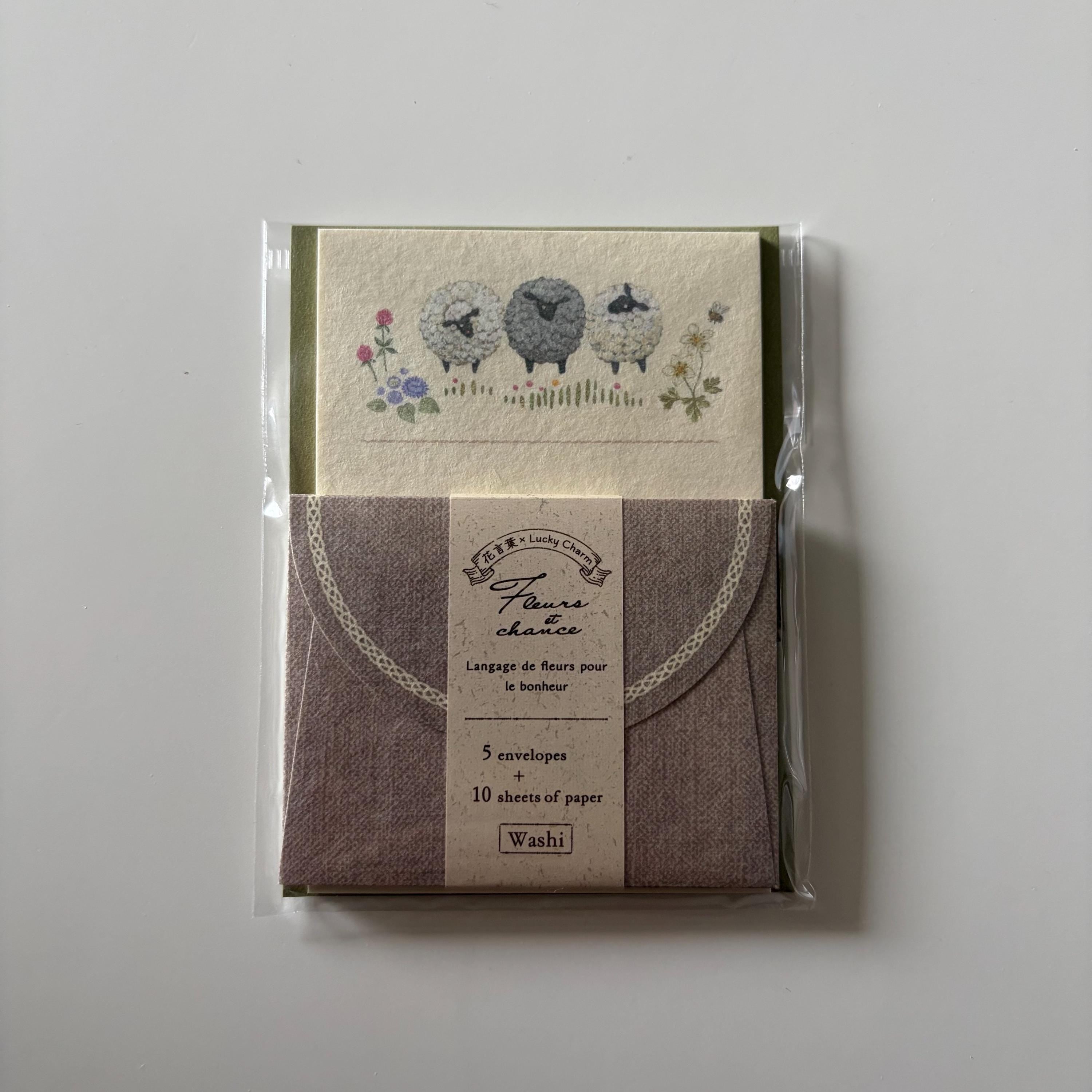 Fleurs et chance Mini Japanese Letter Writing Set