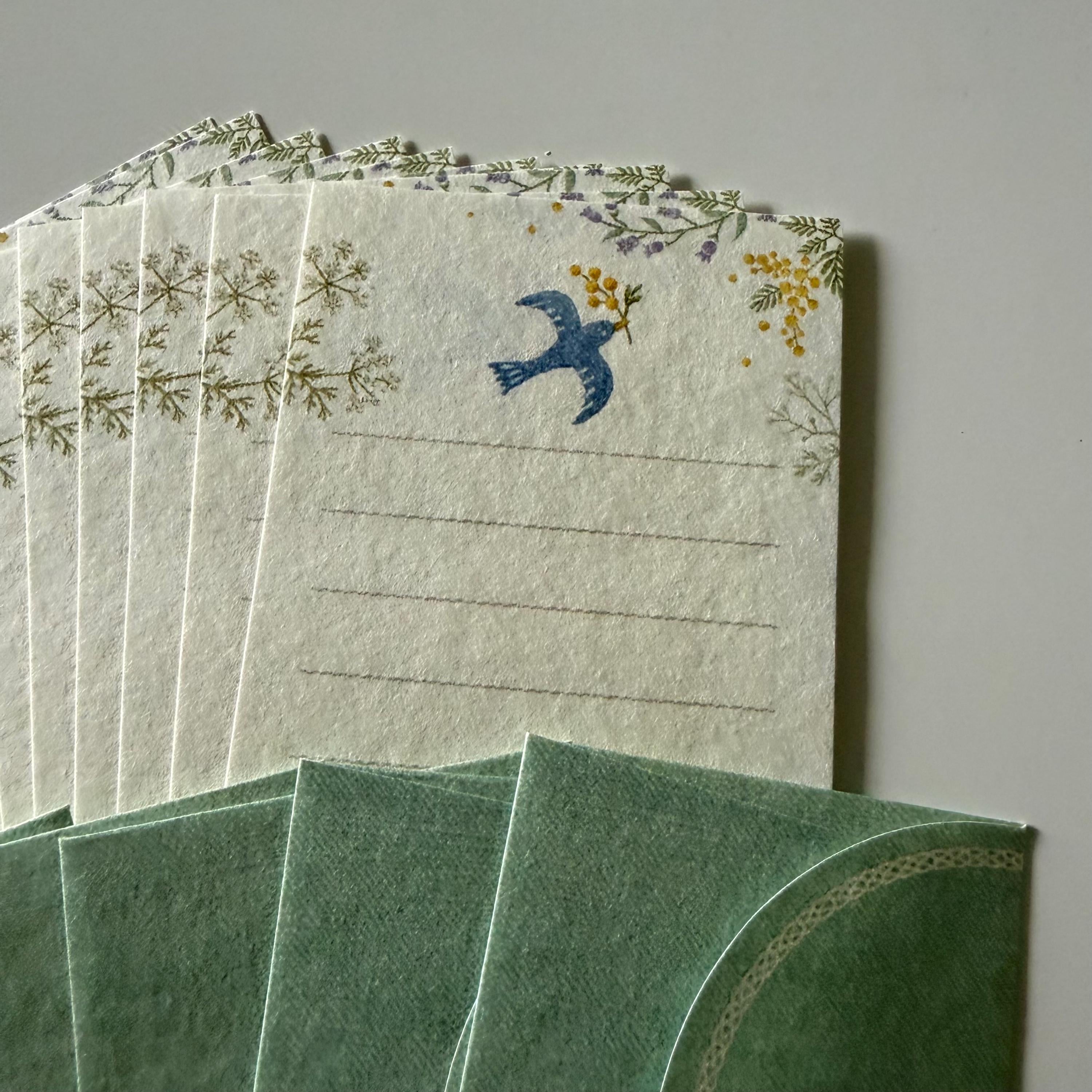 Fleurs et chance - Mini Japanese Letter Writing Set