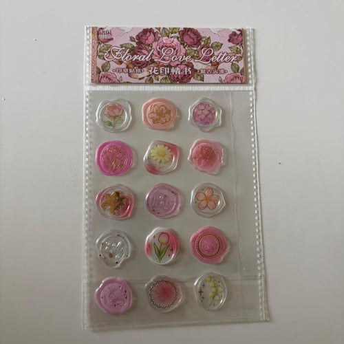 Butterfly Wax Seal Sticker Sheet – Pink