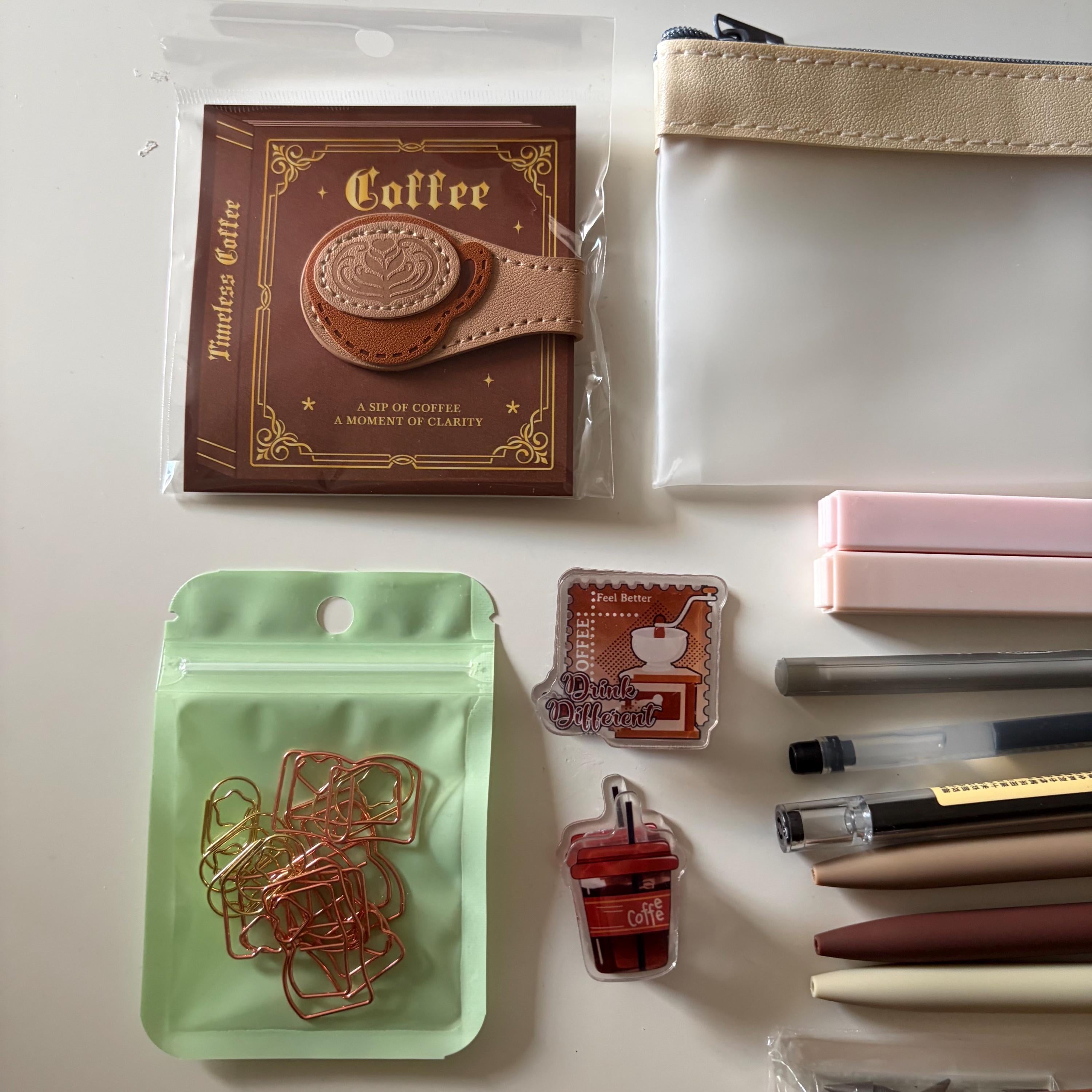 Neutral Coffee Back to School Stationery Bundle