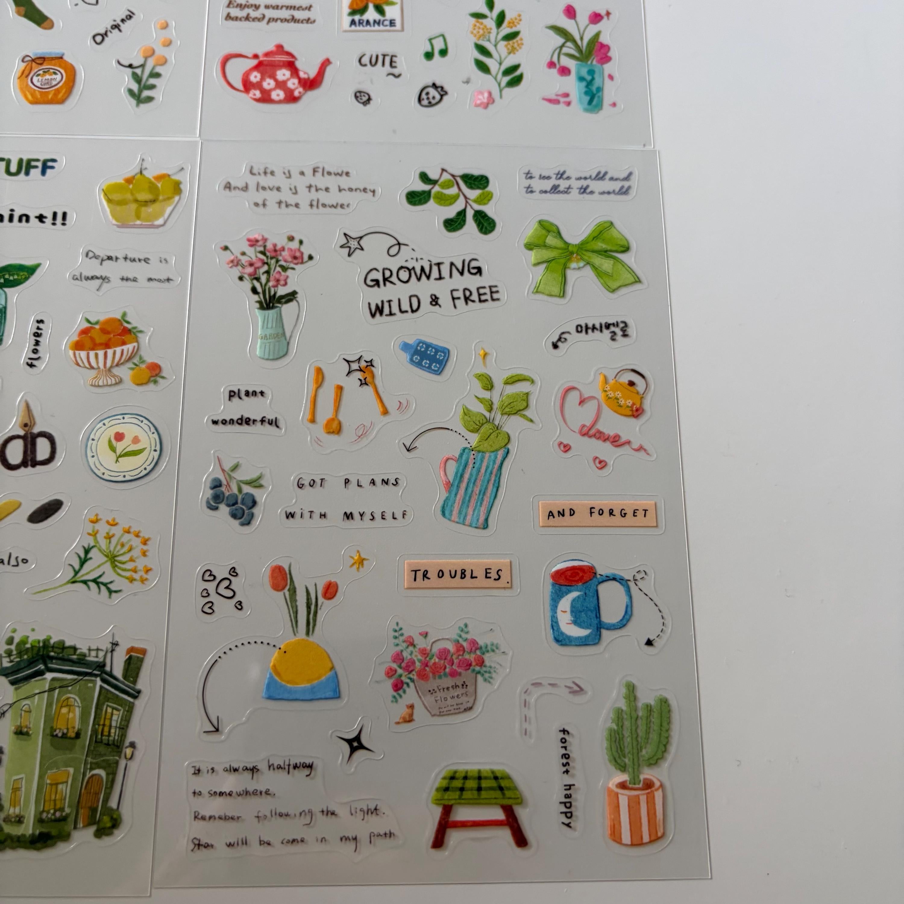 Green Plants Sticker Sheet