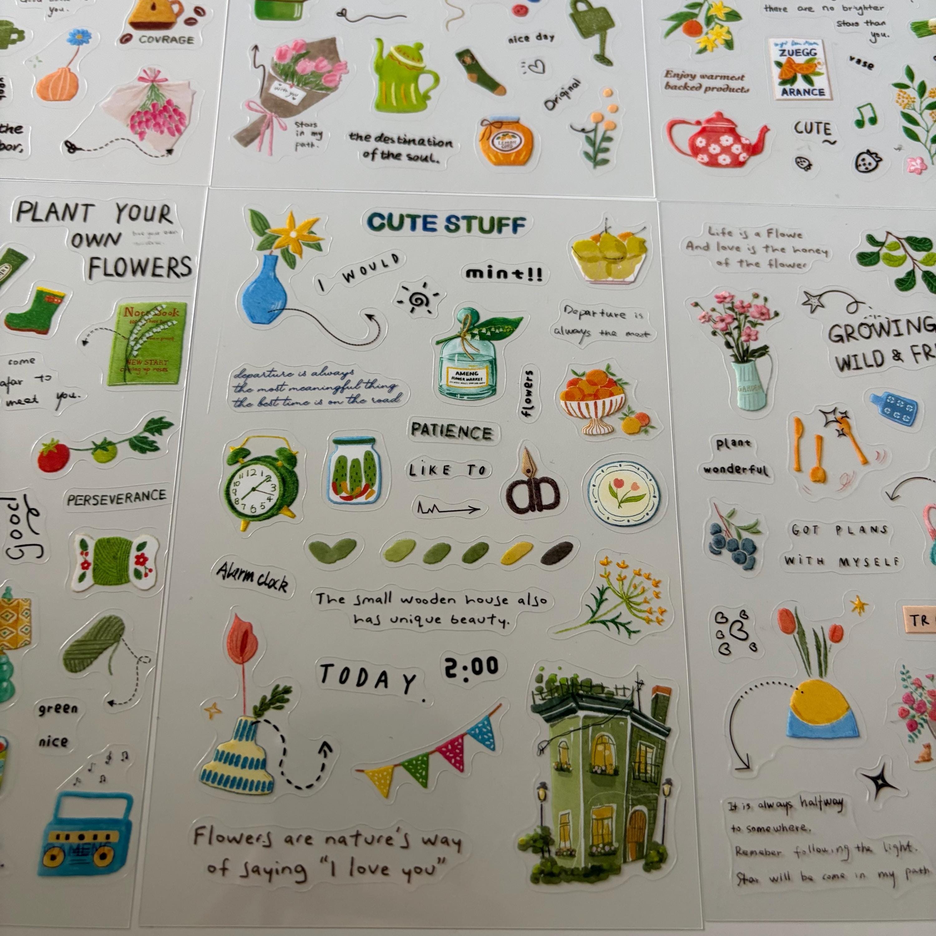 Green Plants Sticker Sheet