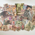100pcs Green Academia Plant Ephemera | Vintage-Style Bundle Papers Stickers | Journaling Scrapbooking Supplies