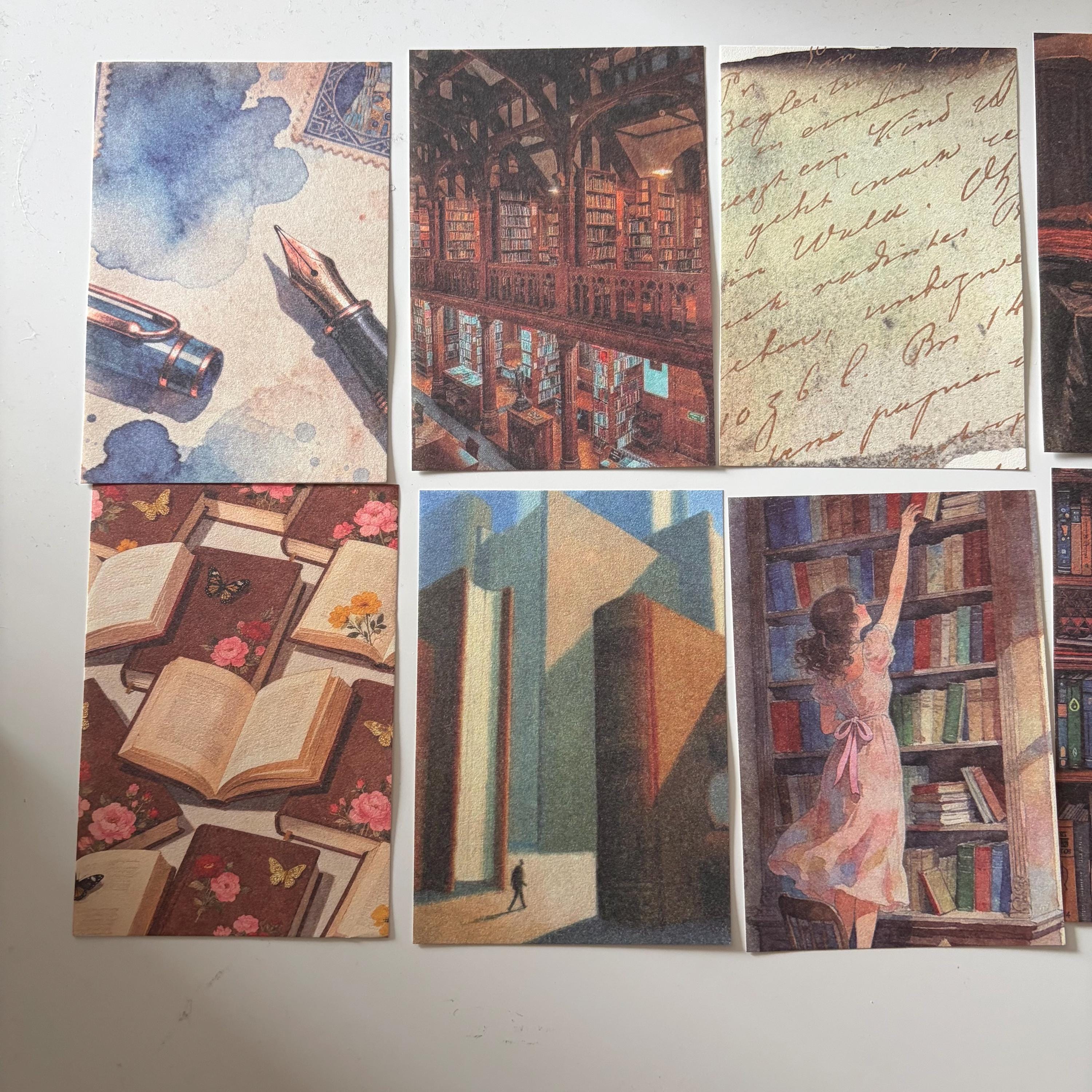 100pcs Brown Academia Reading Ephemera
