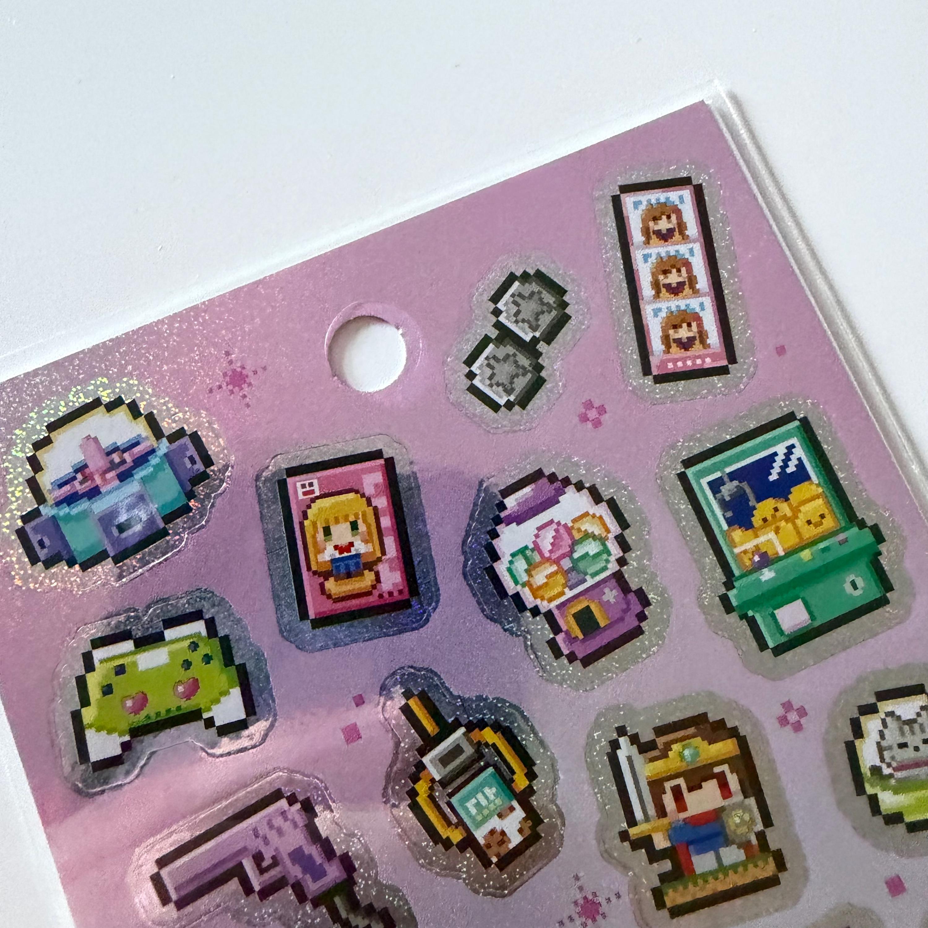 Gem Pixel Art Sticker Sheet MINDWAVE Japan