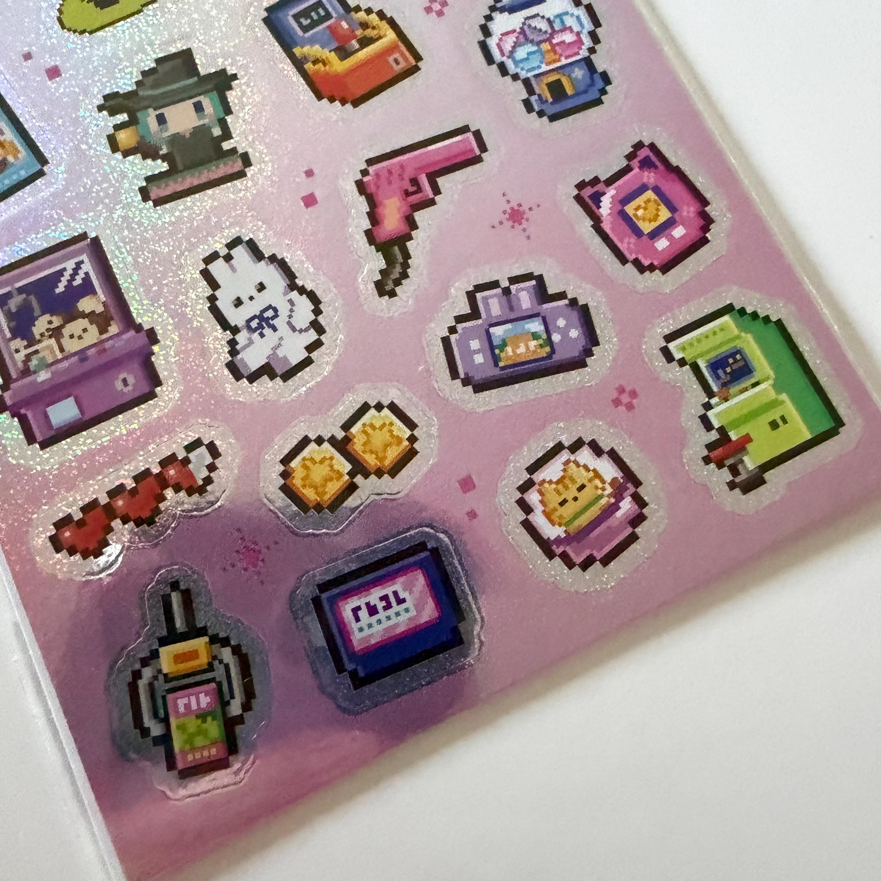 Gem Pixel Art Sticker Sheet MINDWAVE Japan