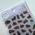 Black Cat Mame Mame Sticker Sheet | MINDWAVE Japan
