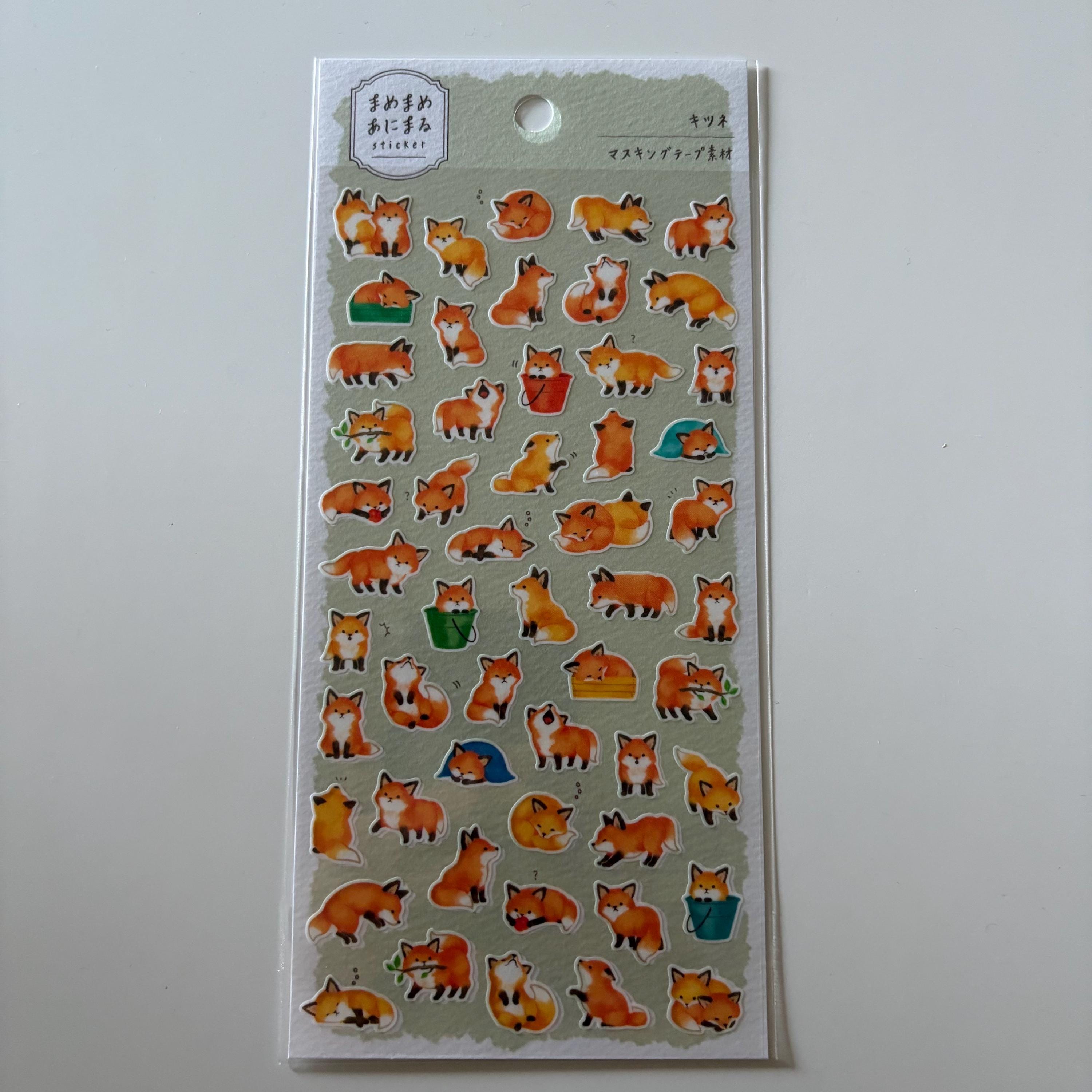 Fox Mame Mame Sticker Sheet | MINDWAVE Japan