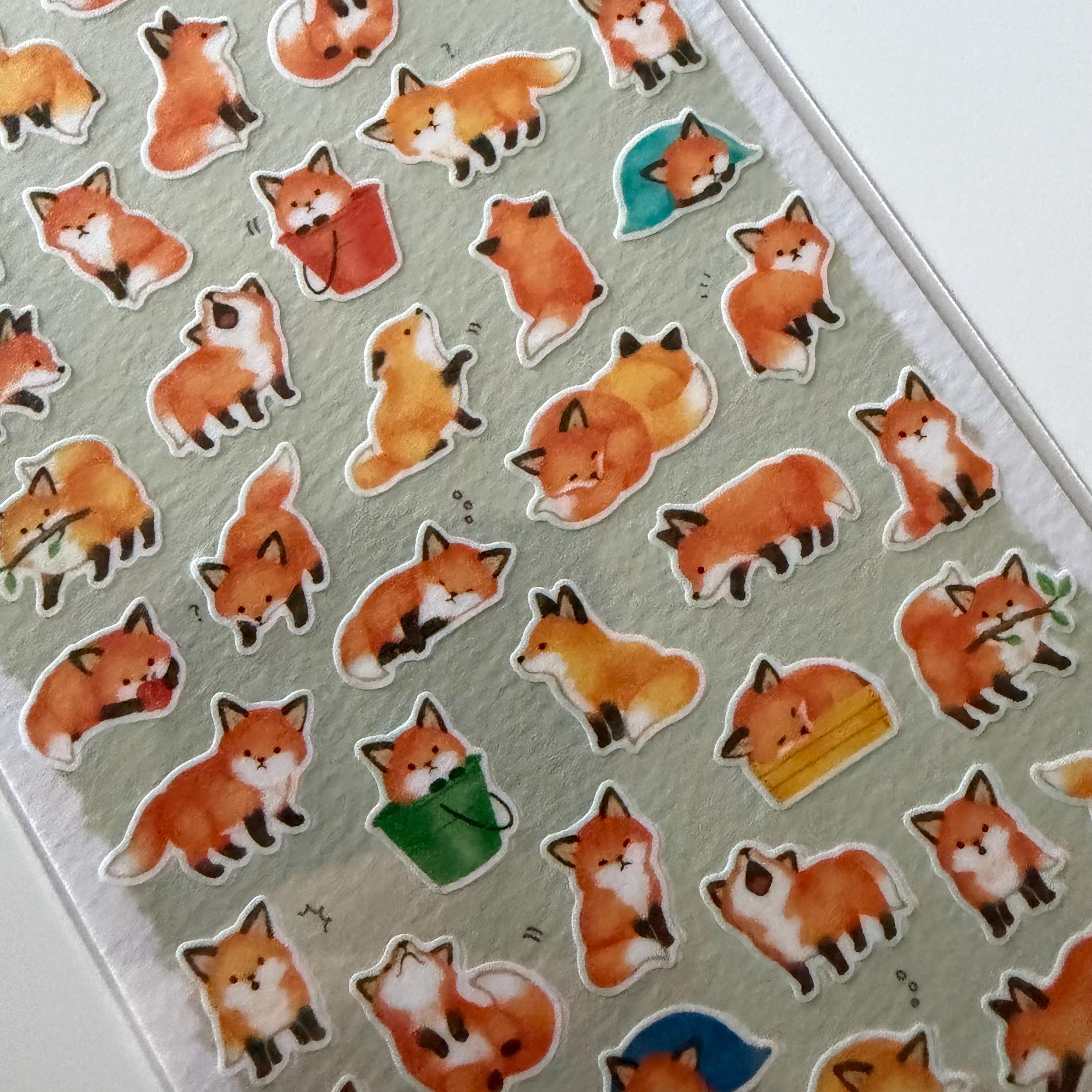 Fox Mame Mame Sticker Sheet | MINDWAVE Japan