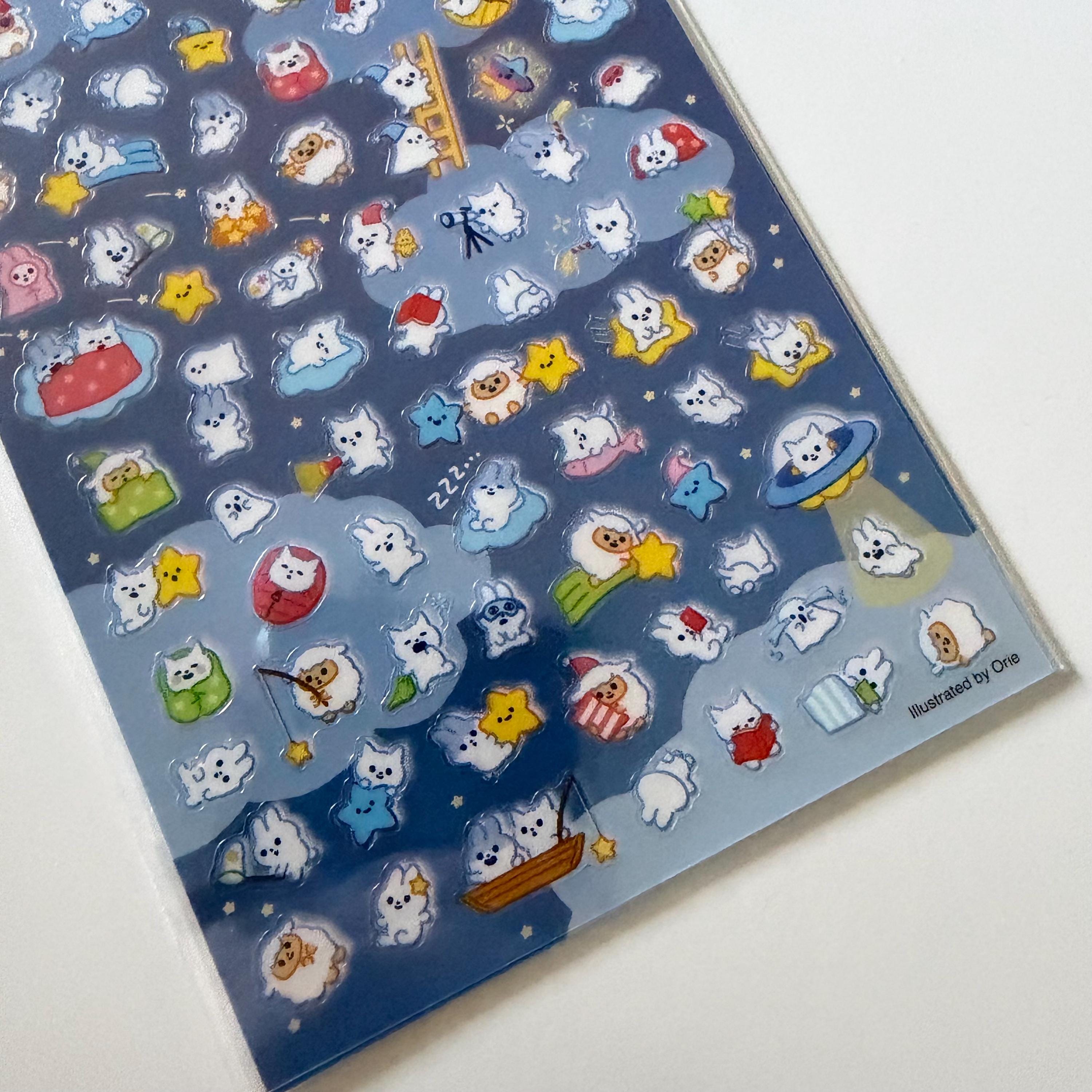 Yofukashi Animal Sticker Sheet | MINDWAVE Japan