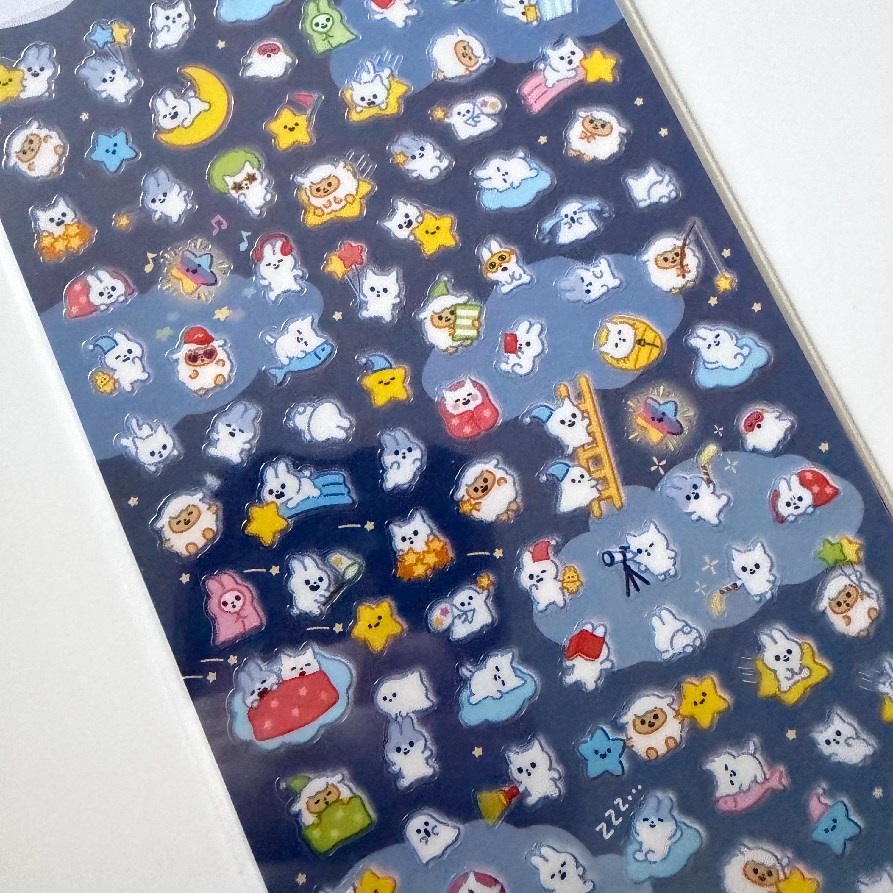 Yofukashi Animal Sticker Sheet | MINDWAVE Japan