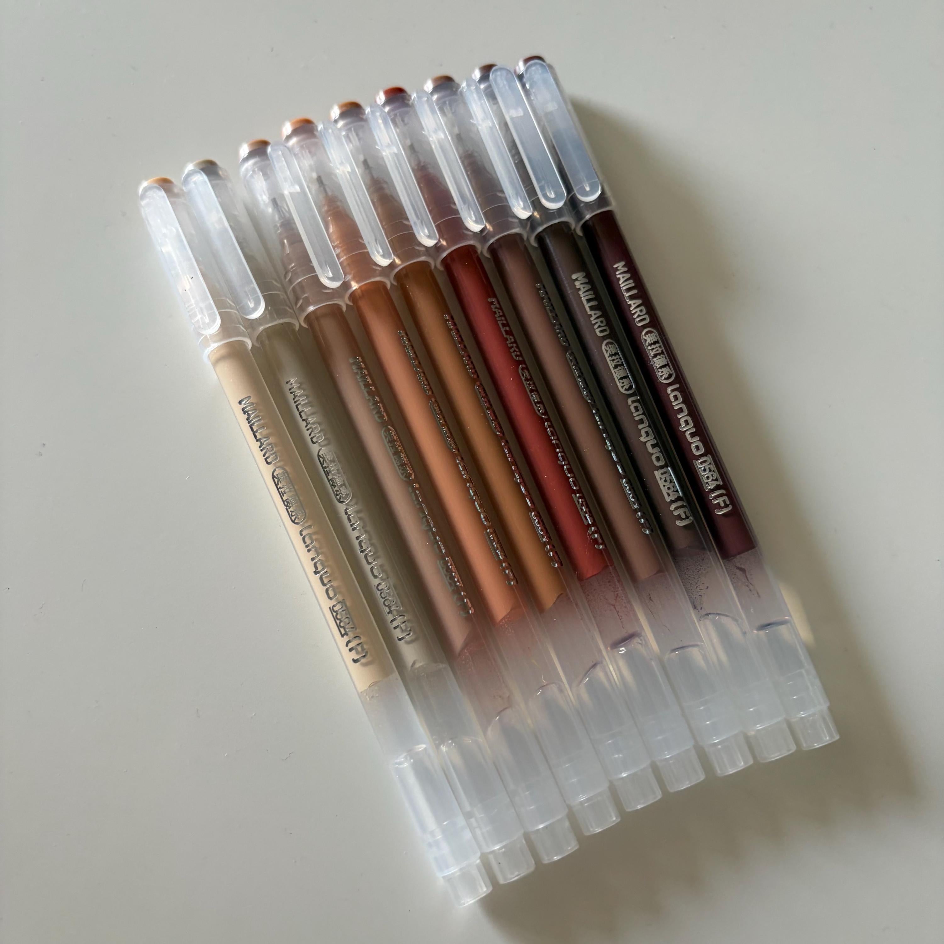 Set of Fineliner Thin Fine Ink Pens | Neutral Tones