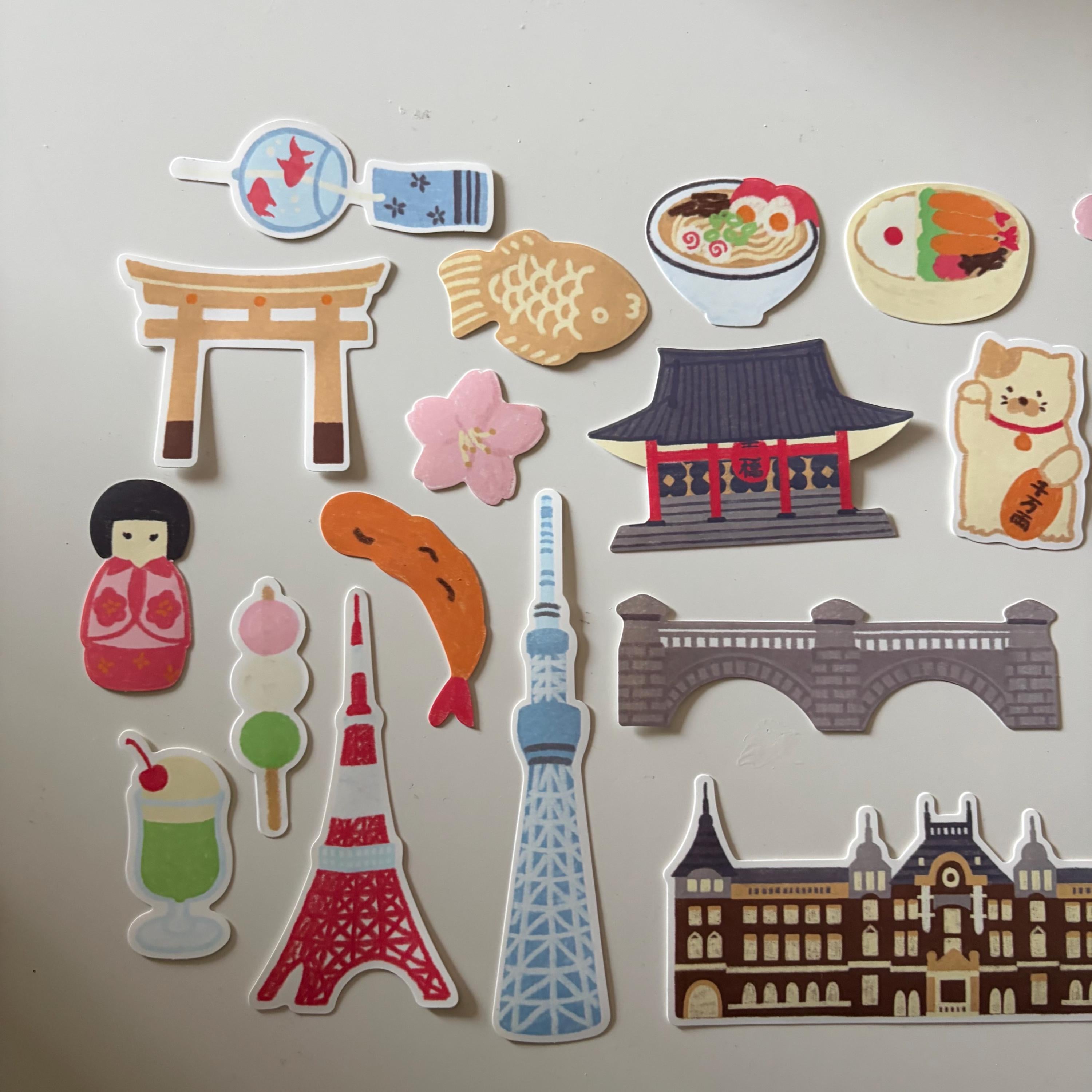 Travel of Suatelier - Tokyo Travel Diary Stickers