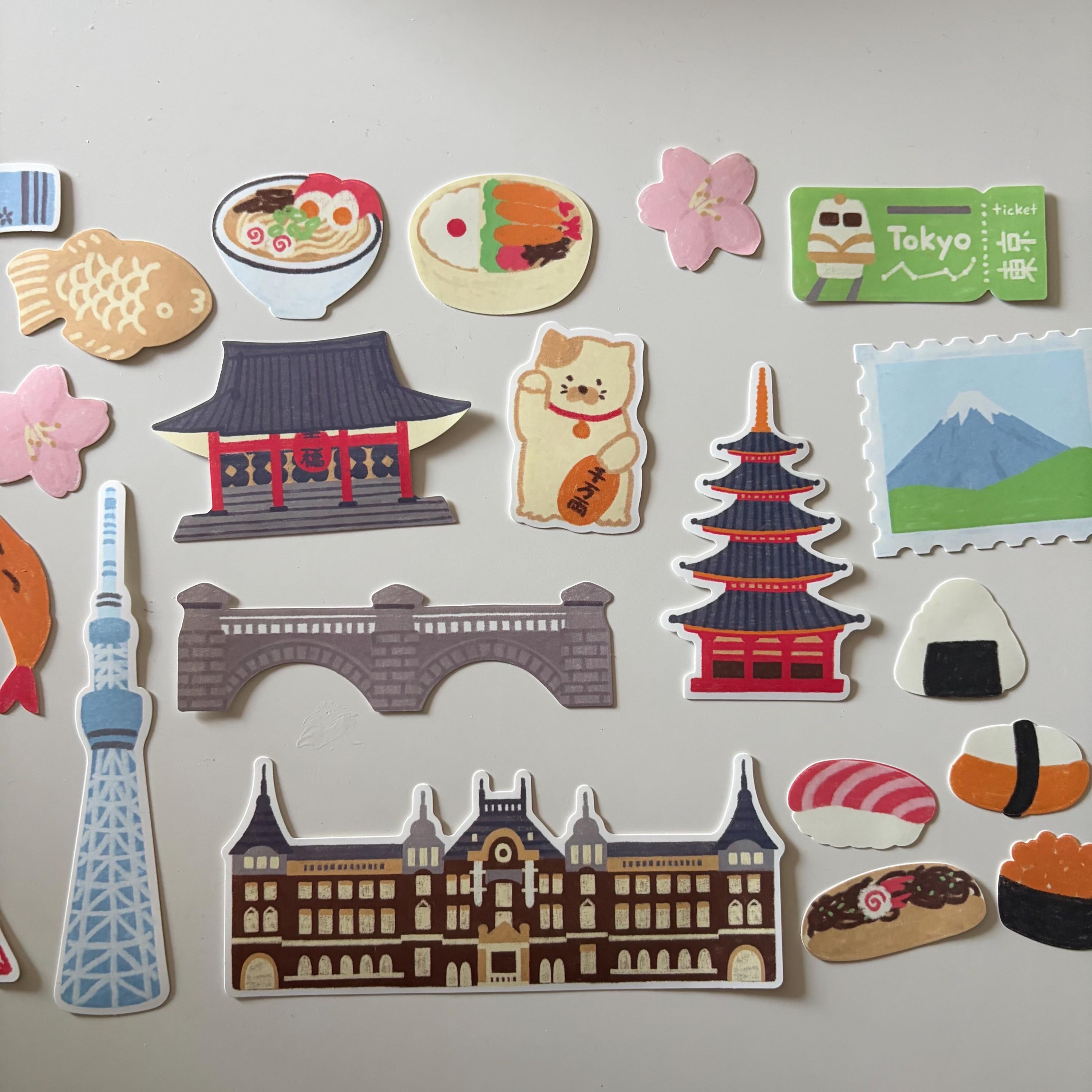 Travel of Suatelier - Tokyo Travel Diary Stickers