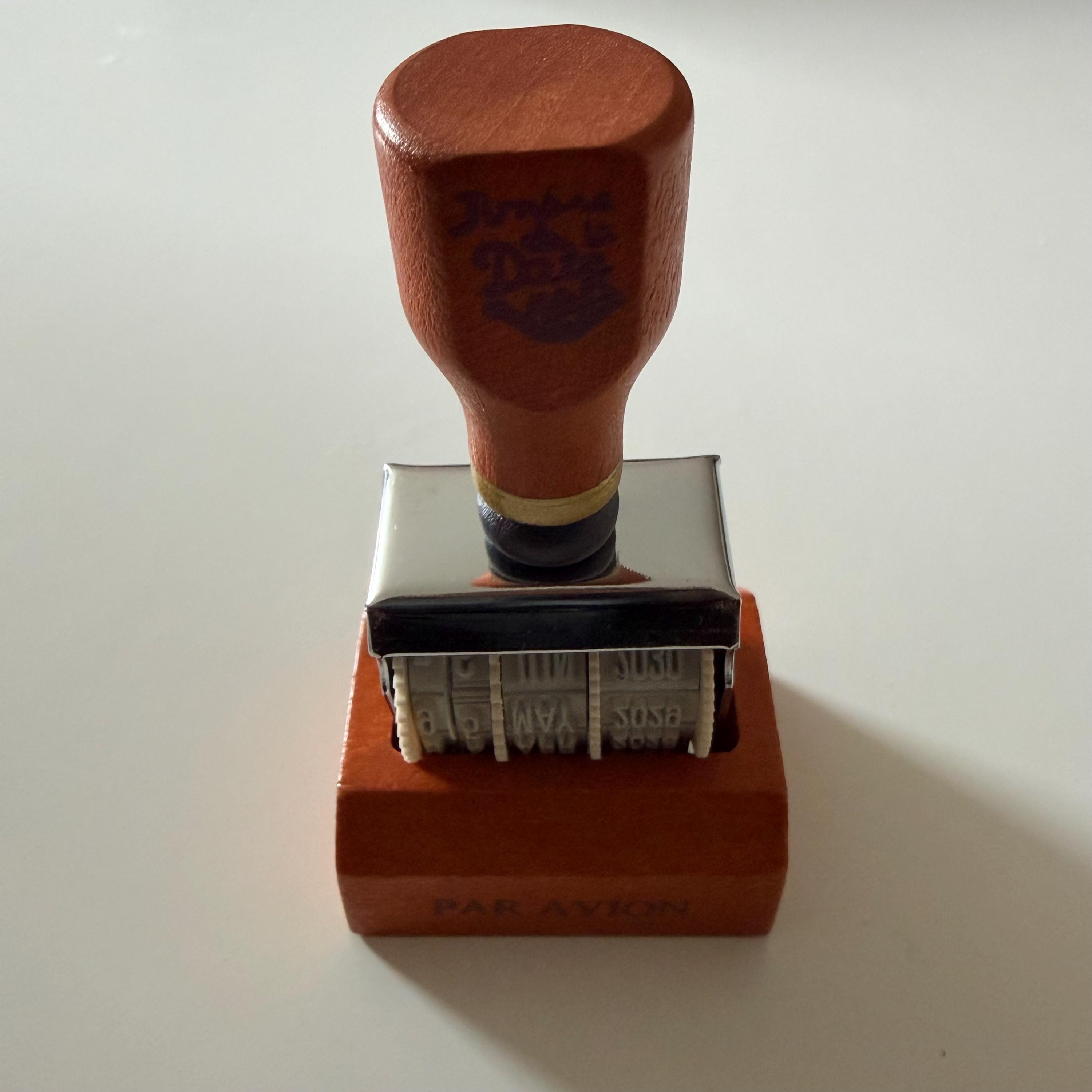 Vintage Style Wooden Date Stamp – Adjustable