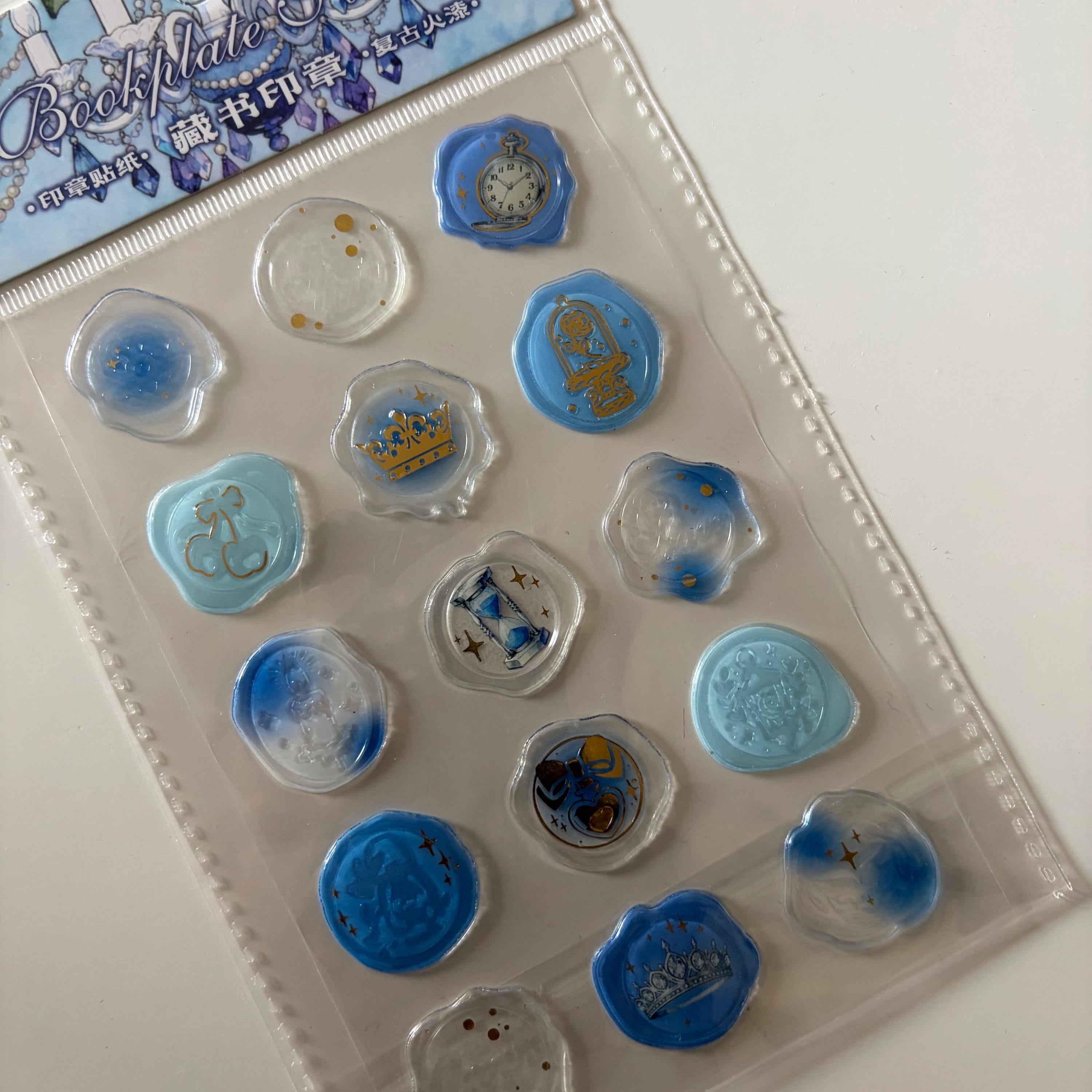 Butterfly Wax Seal Sticker Sheet – Blue