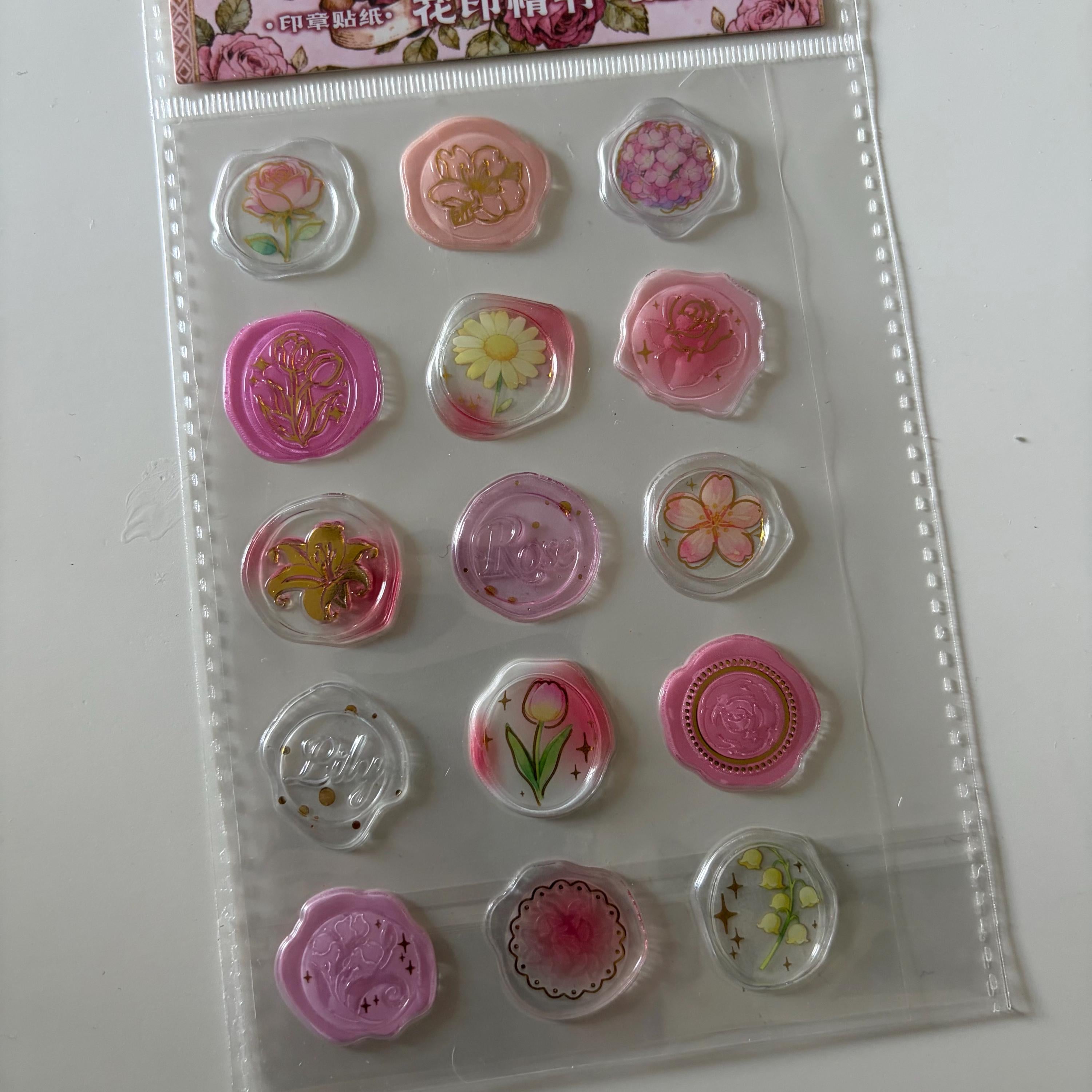 Butterfly Wax Seal Sticker Sheet – Pink